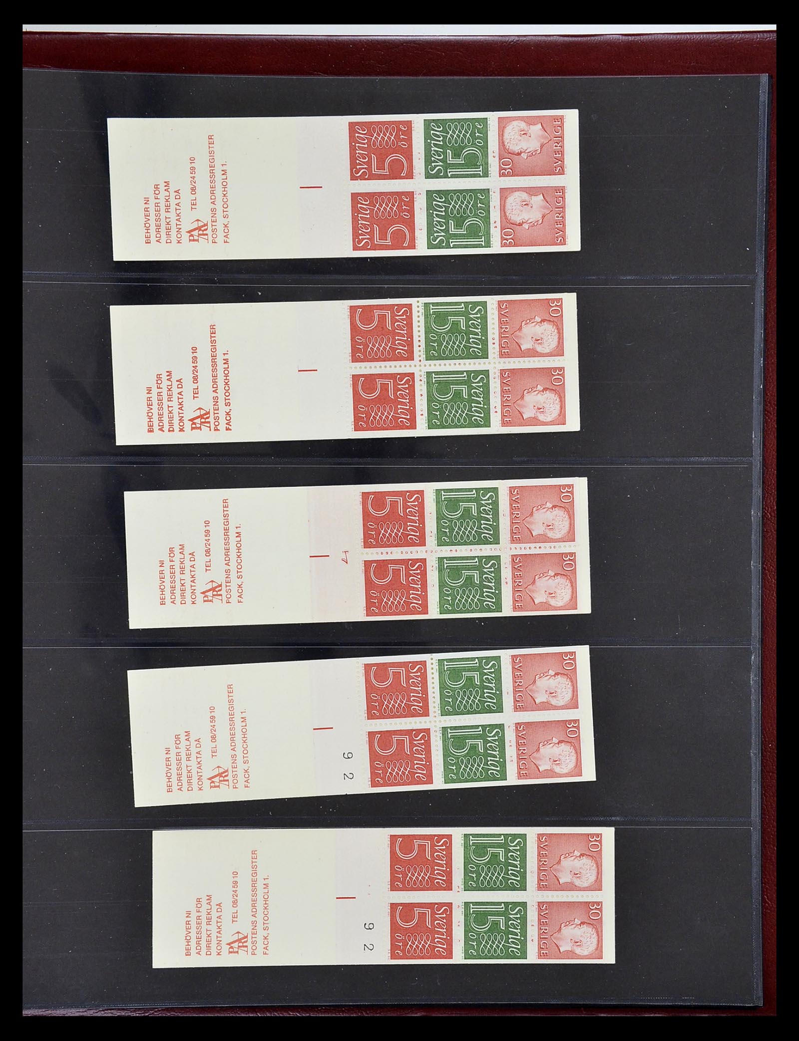 34760 102 - Postzegelverzameling 34760 Zweden postzegelboekjes 1945-1973.