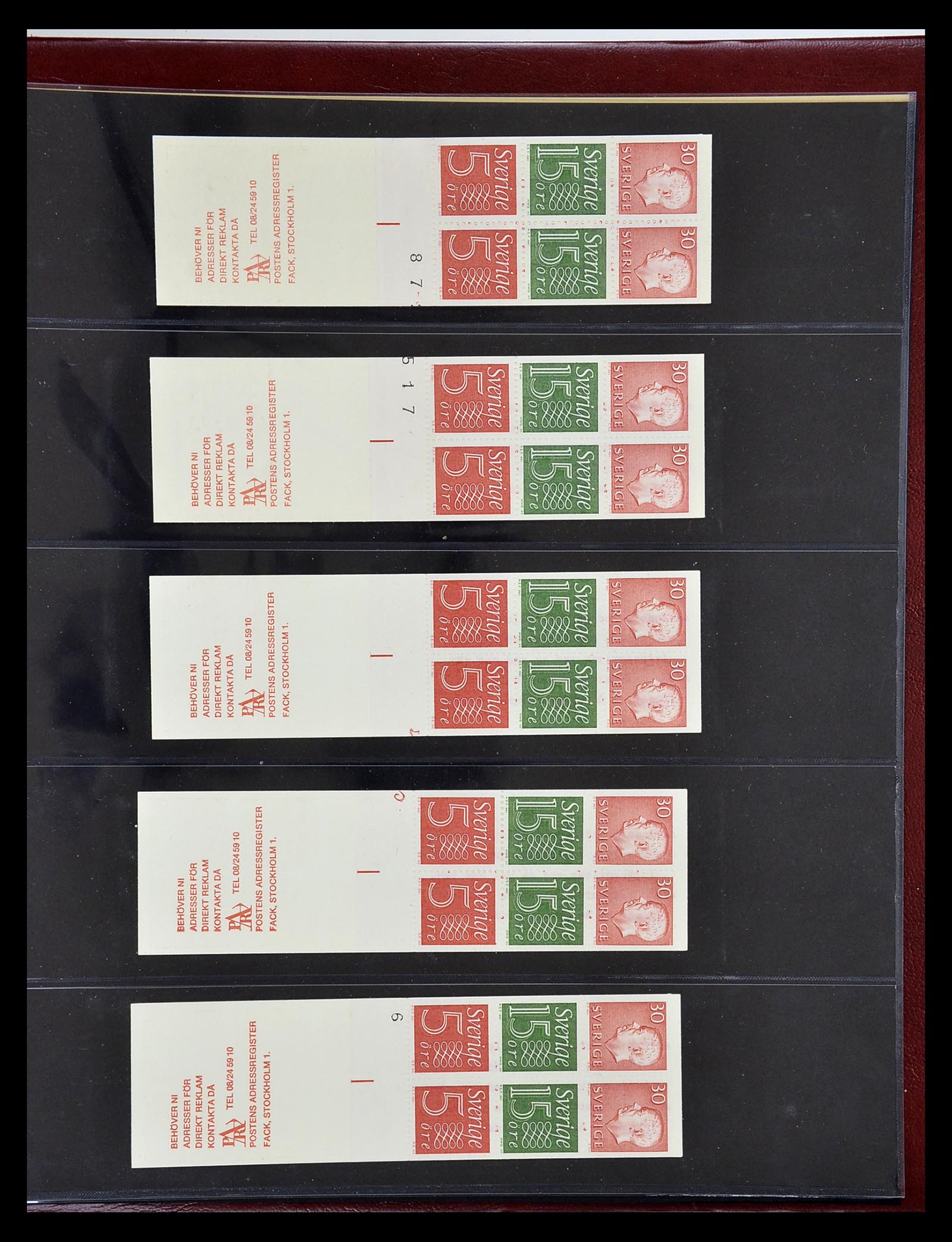 34760 103 - Postzegelverzameling 34760 Zweden postzegelboekjes 1945-1973.