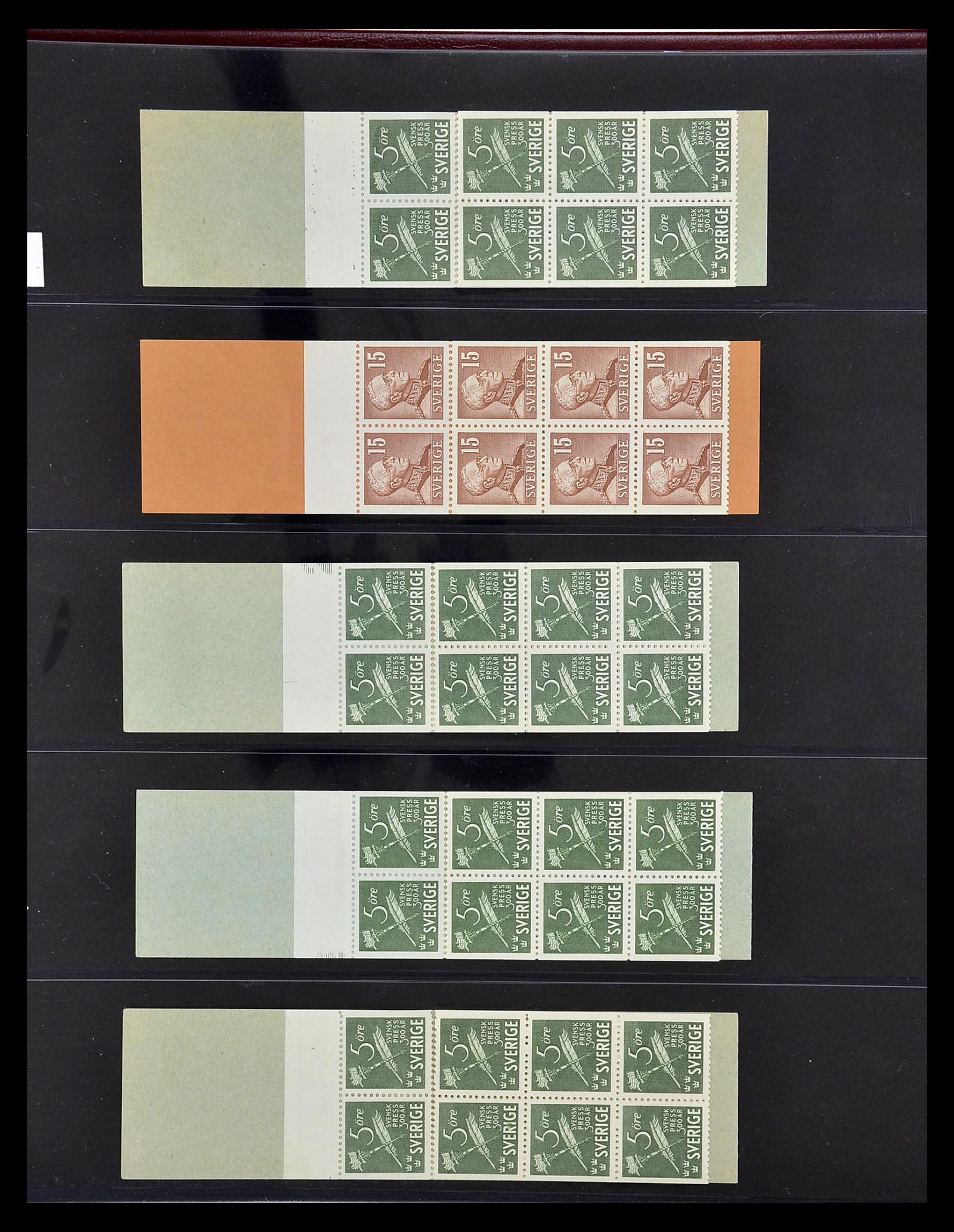 34760 104 - Postzegelverzameling 34760 Zweden postzegelboekjes 1945-1973.