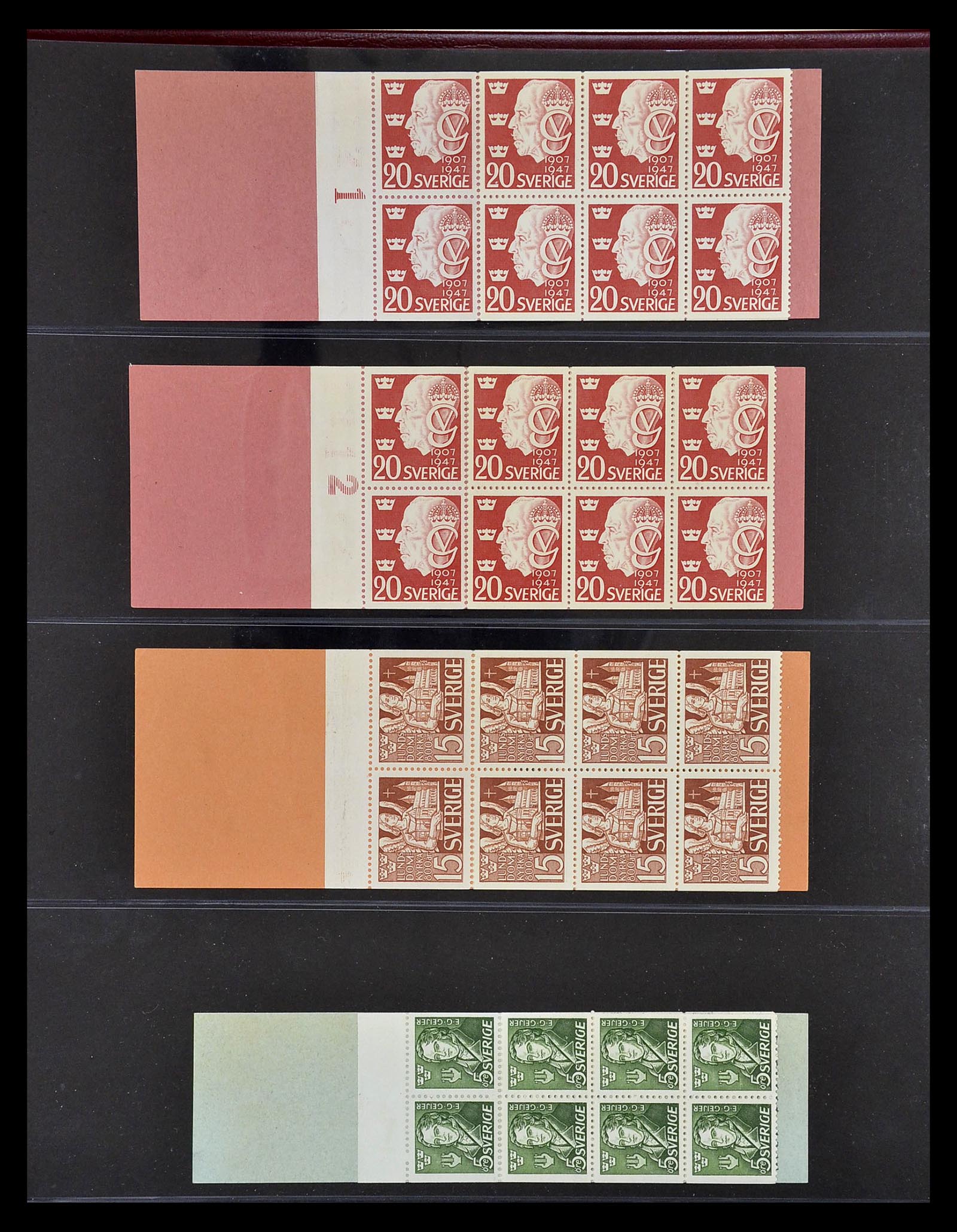 34760 105 - Postzegelverzameling 34760 Zweden postzegelboekjes 1945-1973.