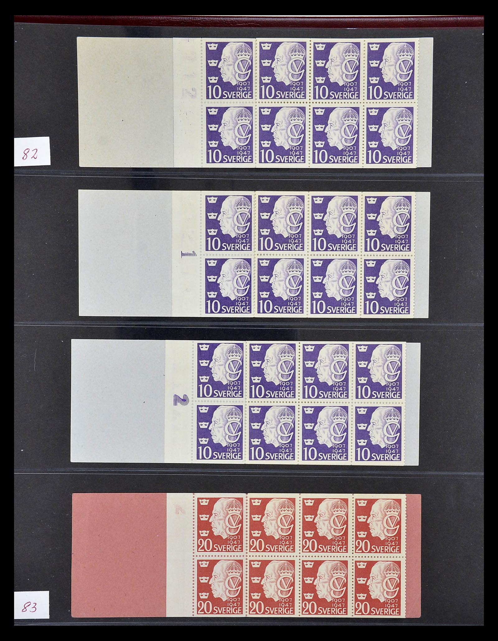 34760 106 - Postzegelverzameling 34760 Zweden postzegelboekjes 1945-1973.