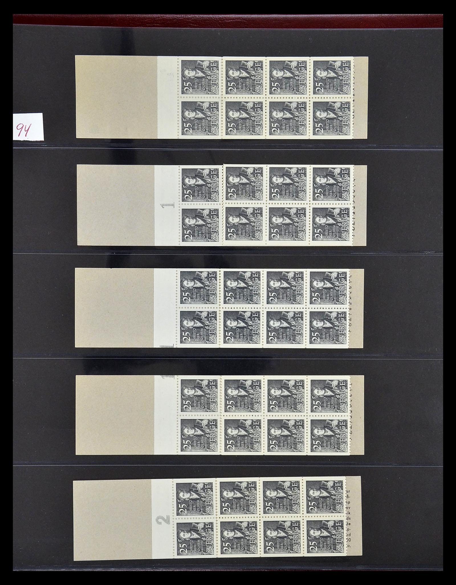 34760 115 - Postzegelverzameling 34760 Zweden postzegelboekjes 1945-1973.