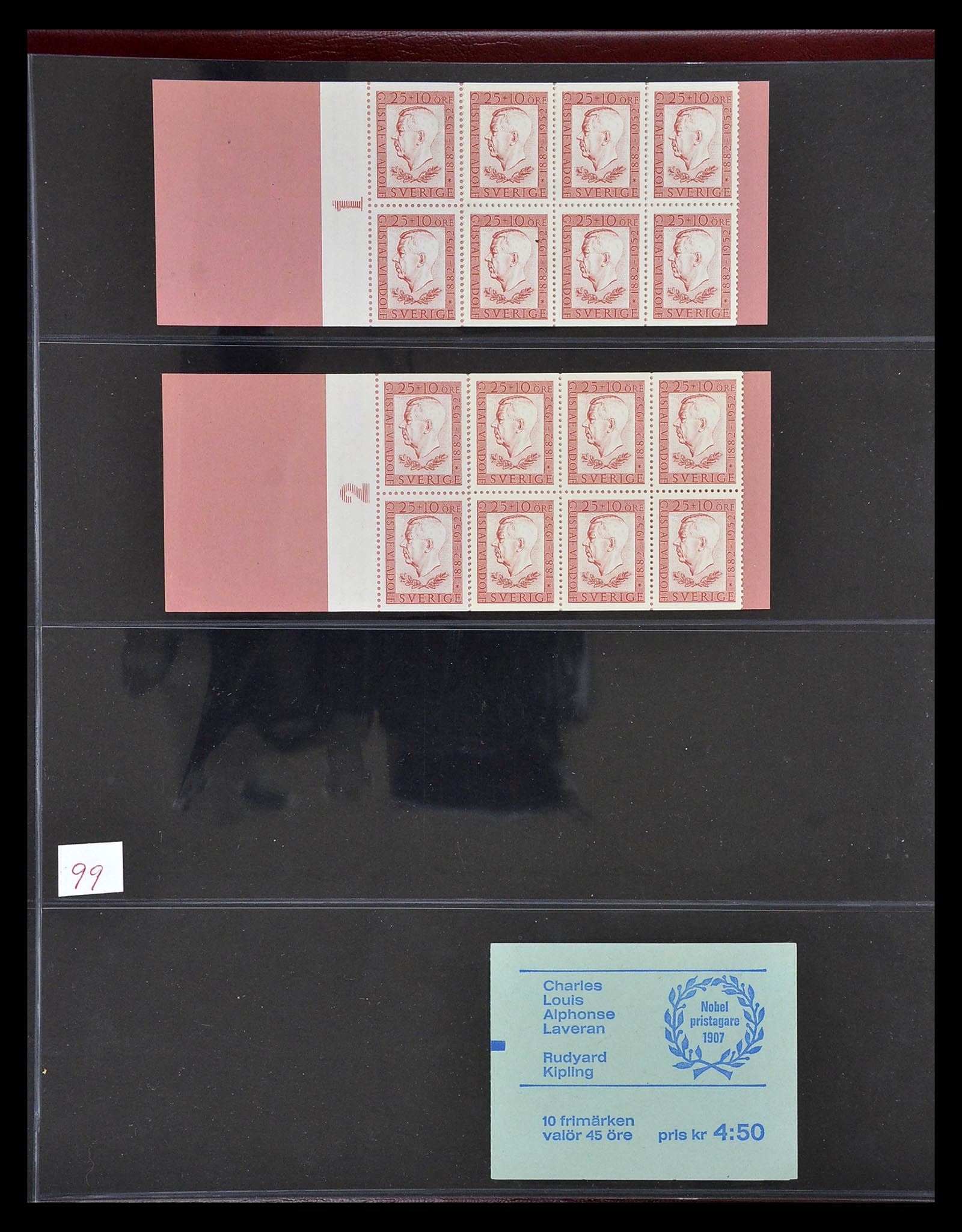 34760 117 - Postzegelverzameling 34760 Zweden postzegelboekjes 1945-1973.