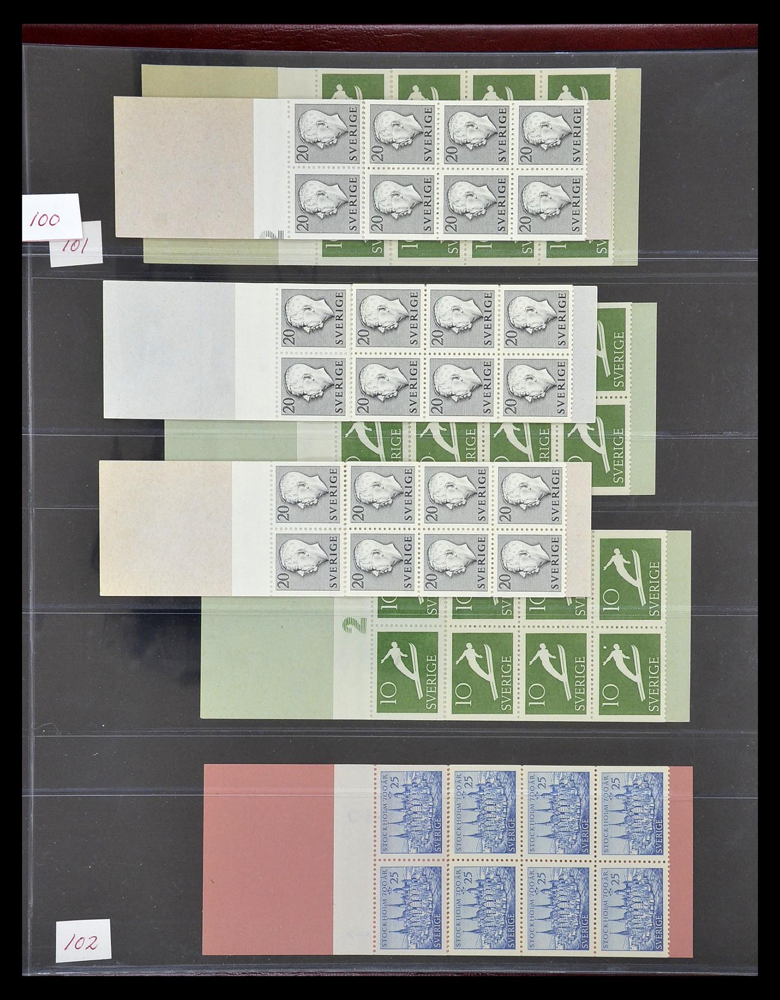 34760 118 - Postzegelverzameling 34760 Zweden postzegelboekjes 1945-1973.
