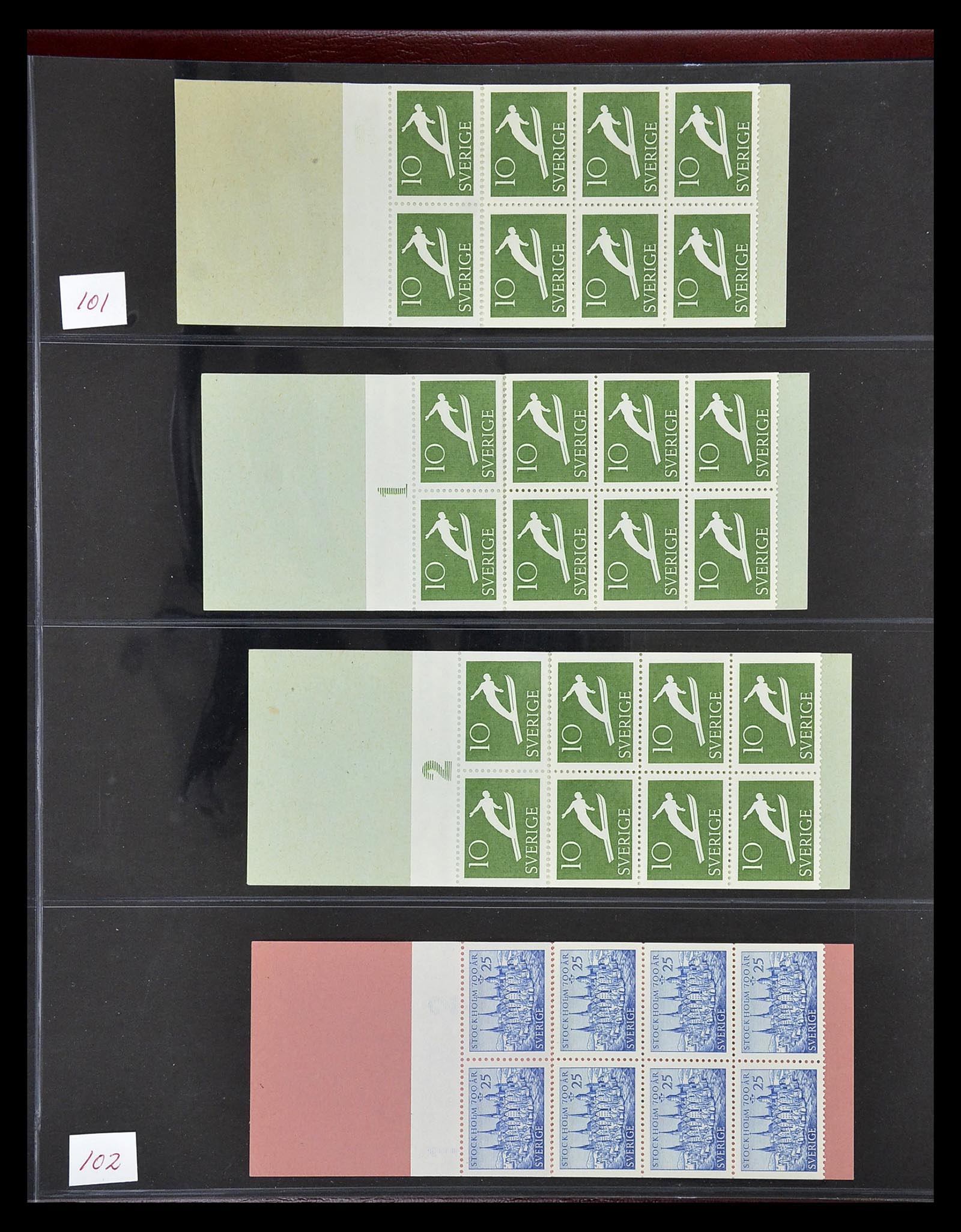 34760 119 - Postzegelverzameling 34760 Zweden postzegelboekjes 1945-1973.