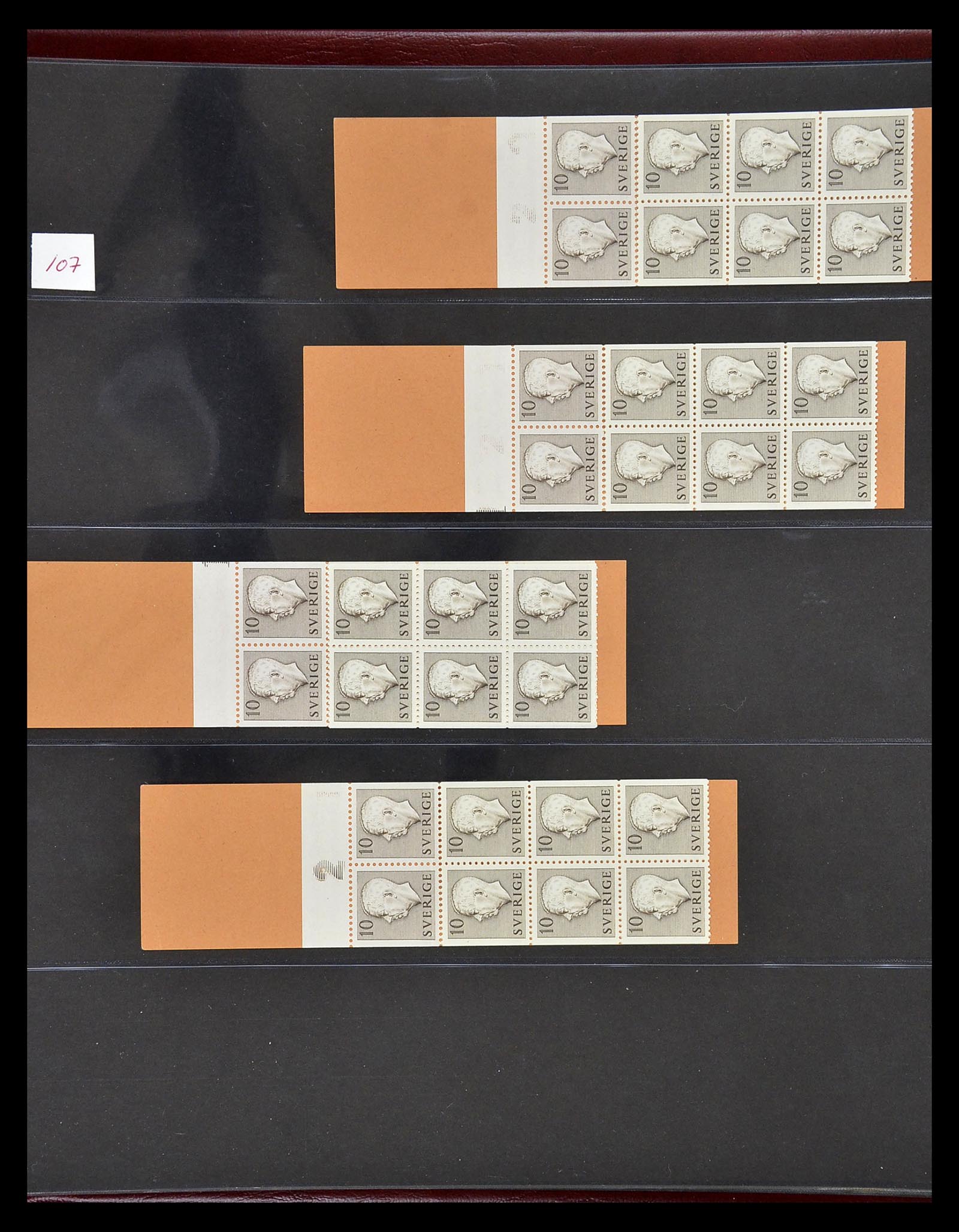 34760 123 - Postzegelverzameling 34760 Zweden postzegelboekjes 1945-1973.