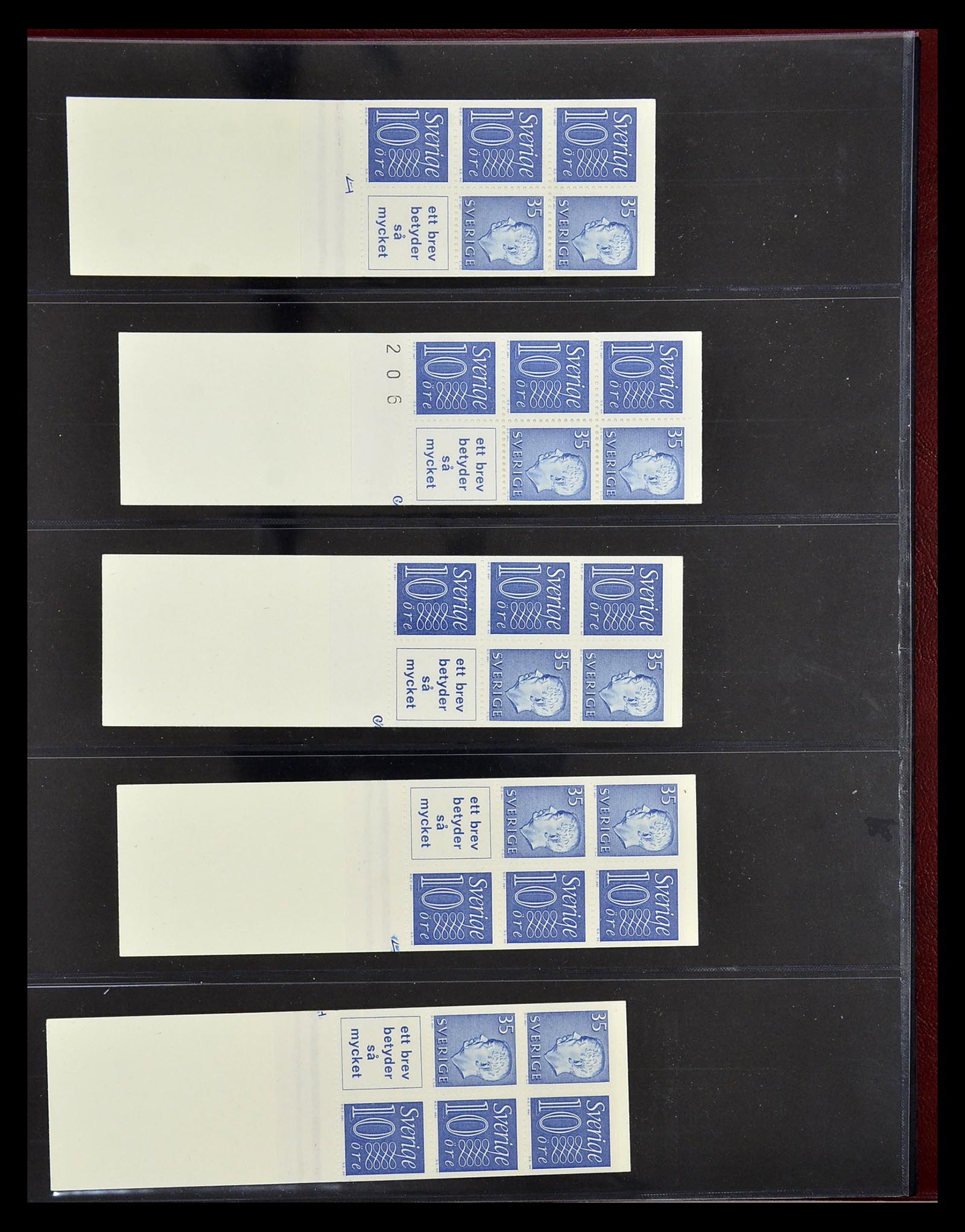 34760 132 - Postzegelverzameling 34760 Zweden postzegelboekjes 1945-1973.