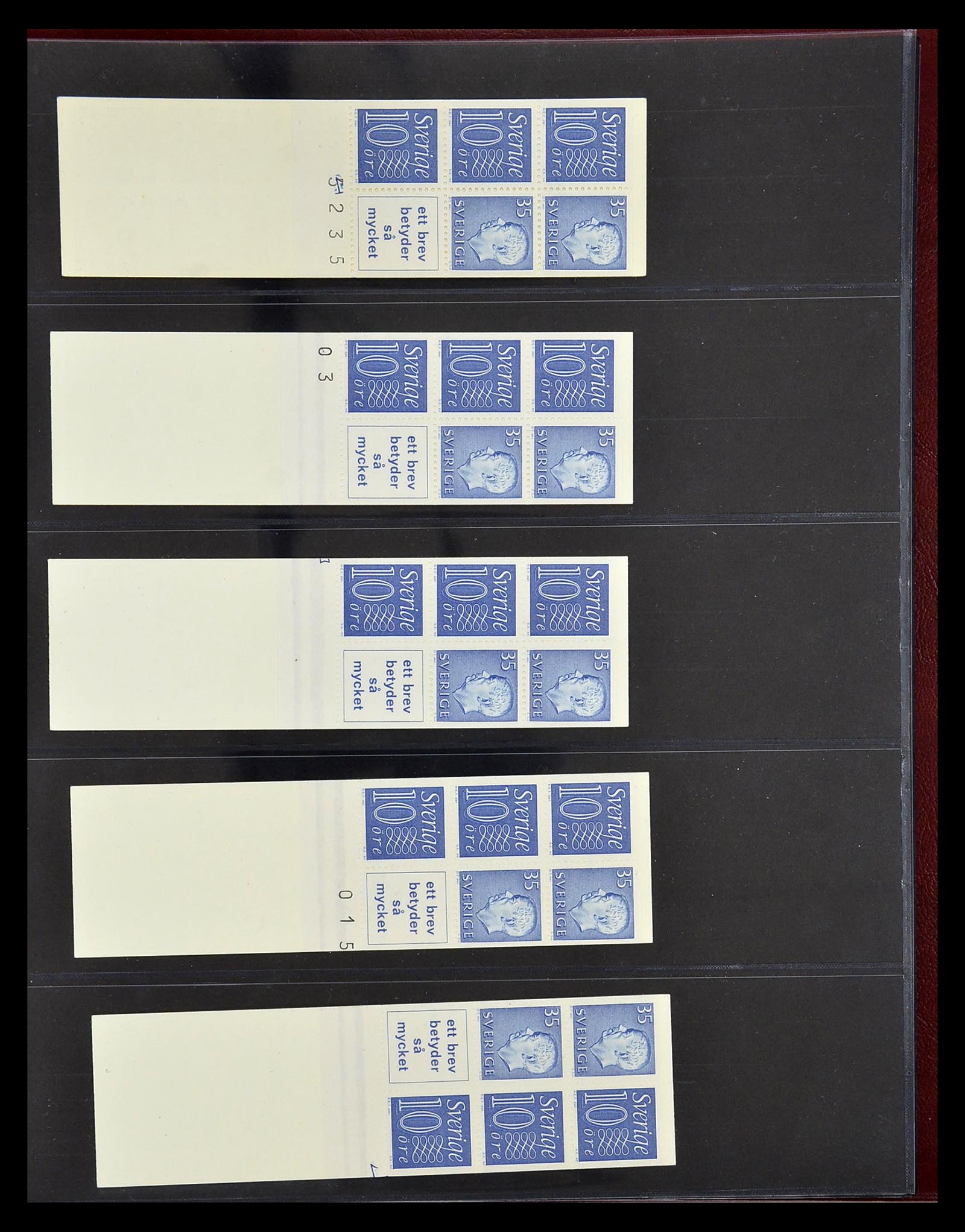 34760 133 - Postzegelverzameling 34760 Zweden postzegelboekjes 1945-1973.