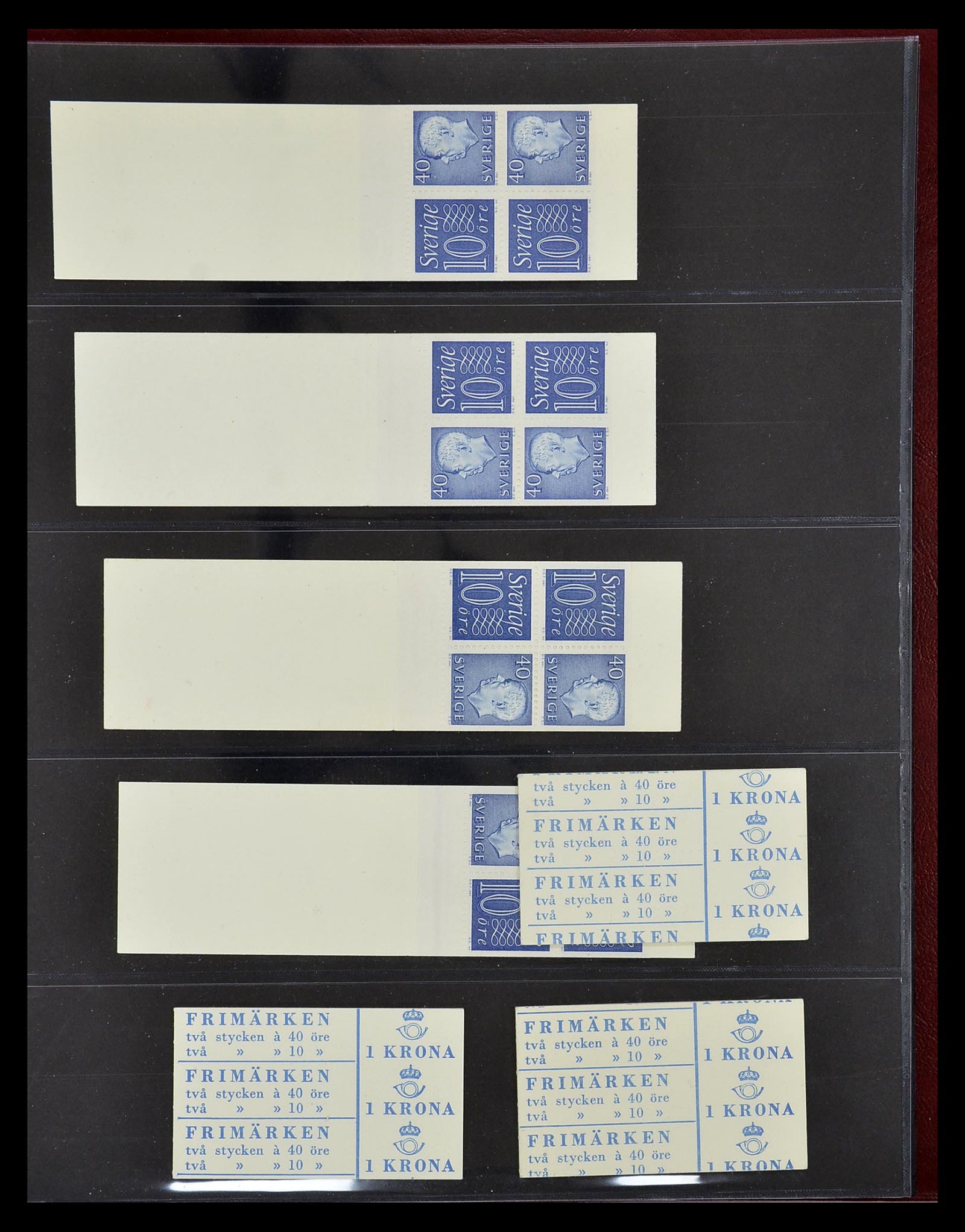 34760 134 - Postzegelverzameling 34760 Zweden postzegelboekjes 1945-1973.