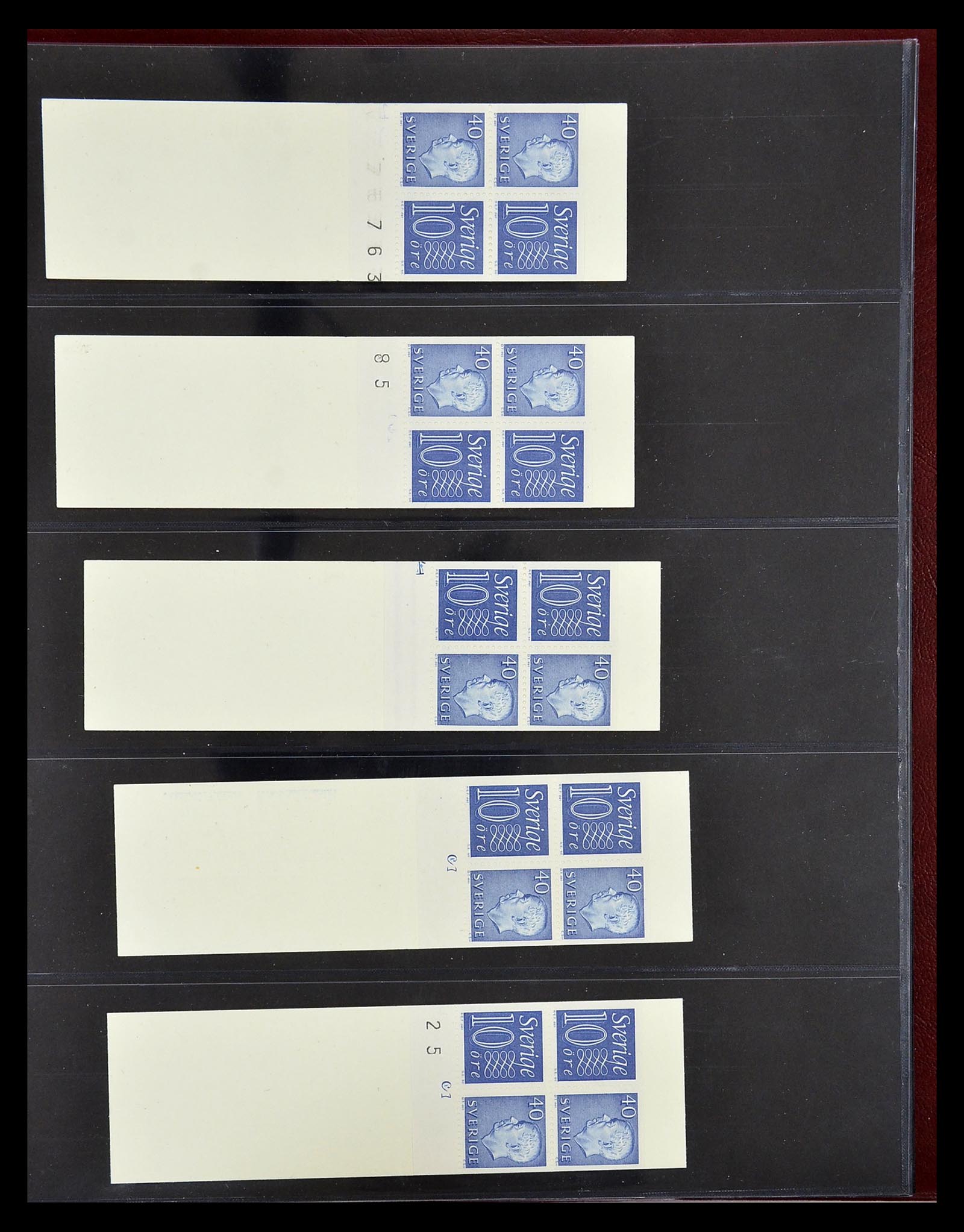 34760 135 - Postzegelverzameling 34760 Zweden postzegelboekjes 1945-1973.