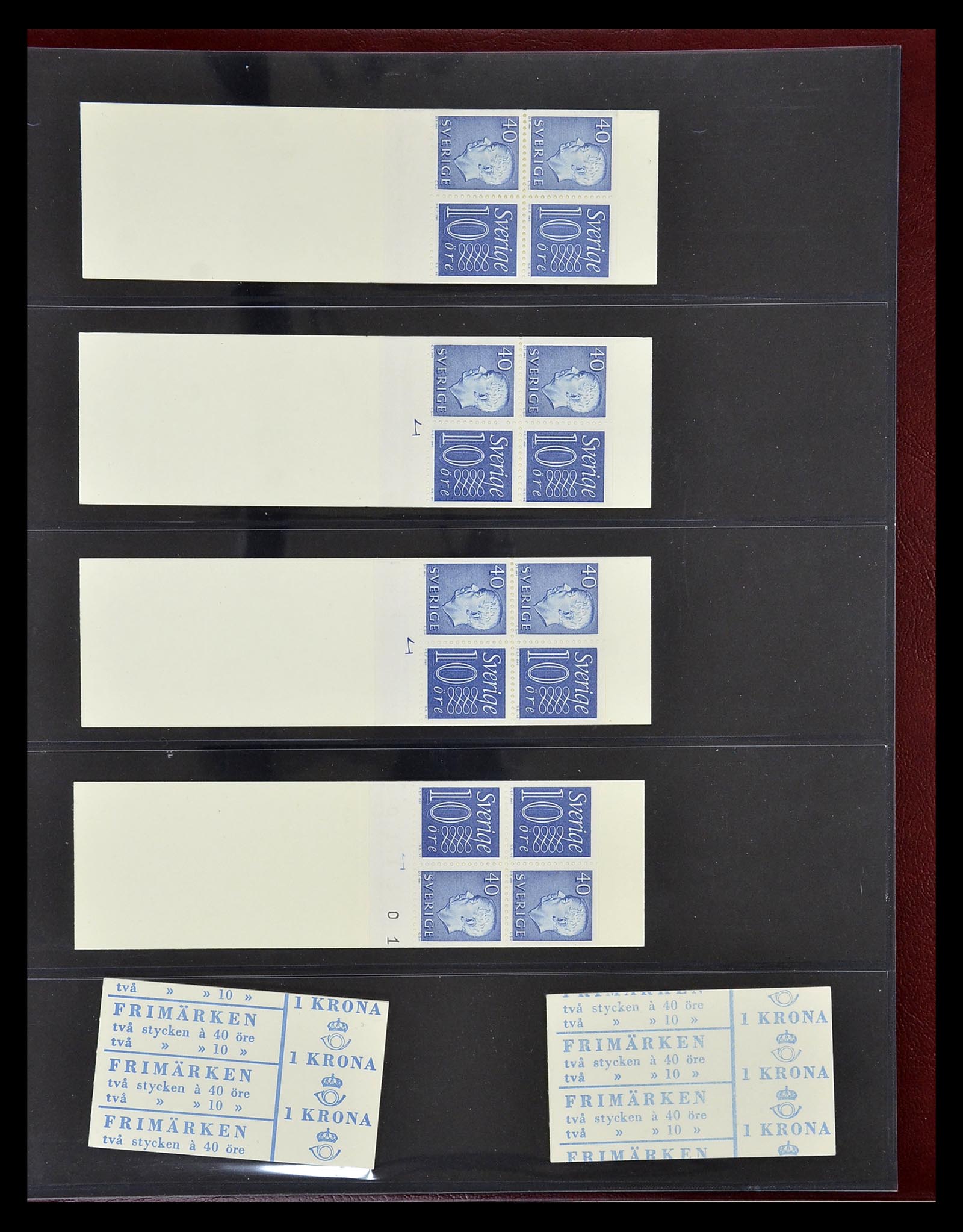 34760 139 - Postzegelverzameling 34760 Zweden postzegelboekjes 1945-1973.