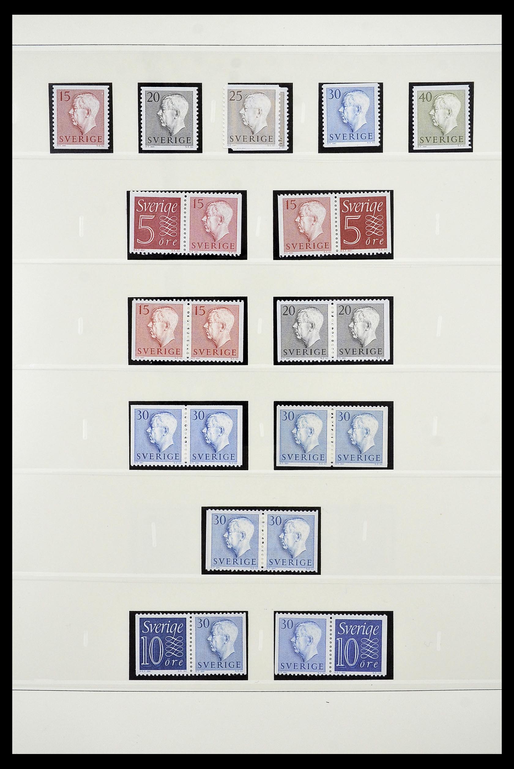 34760 185 - Postzegelverzameling 34760 Zweden postzegelboekjes 1945-1973.