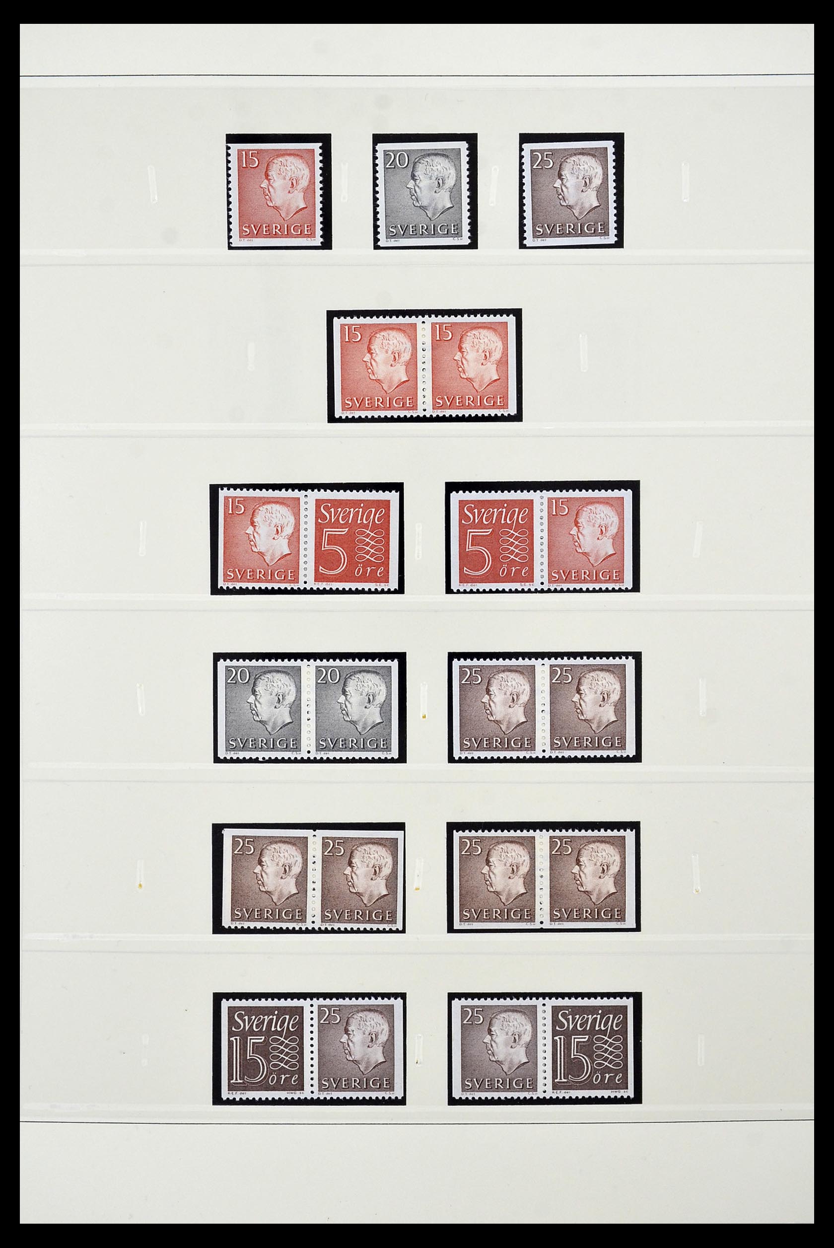 34760 186 - Postzegelverzameling 34760 Zweden postzegelboekjes 1945-1973.