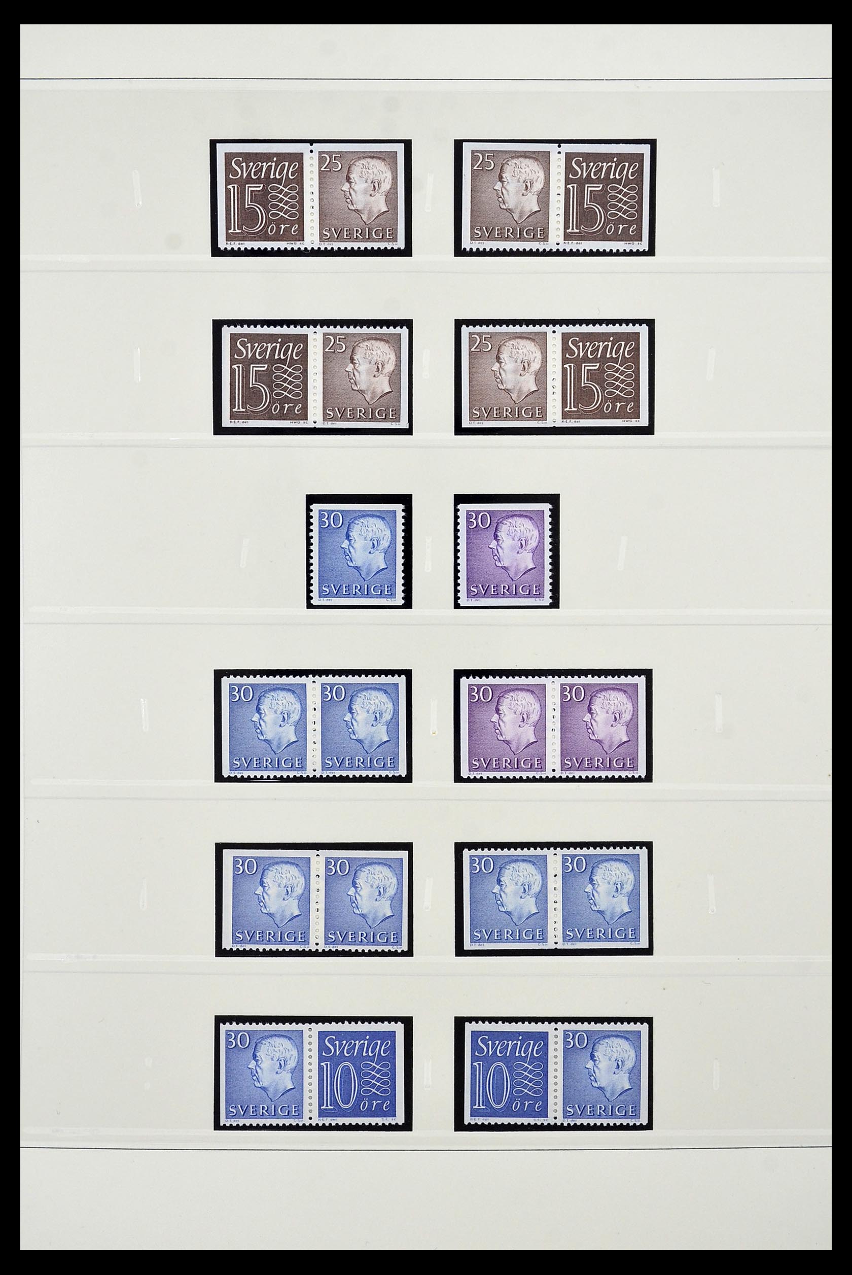 34760 187 - Postzegelverzameling 34760 Zweden postzegelboekjes 1945-1973.