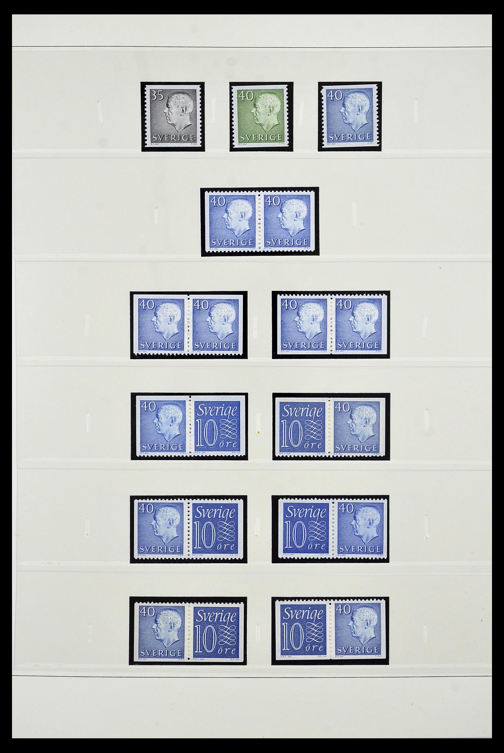 34760 189 - Postzegelverzameling 34760 Zweden postzegelboekjes 1945-1973.