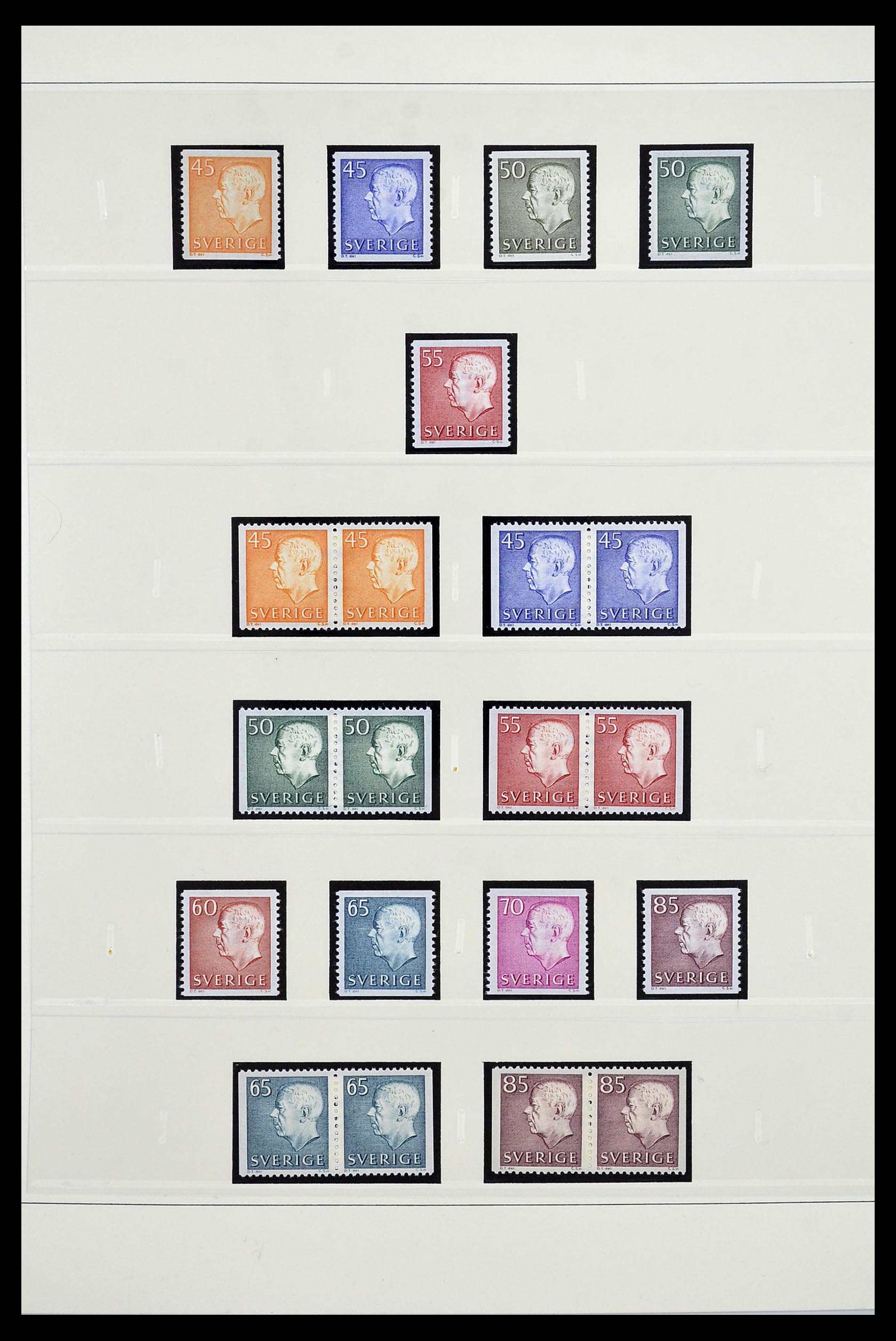34760 190 - Postzegelverzameling 34760 Zweden postzegelboekjes 1945-1973.