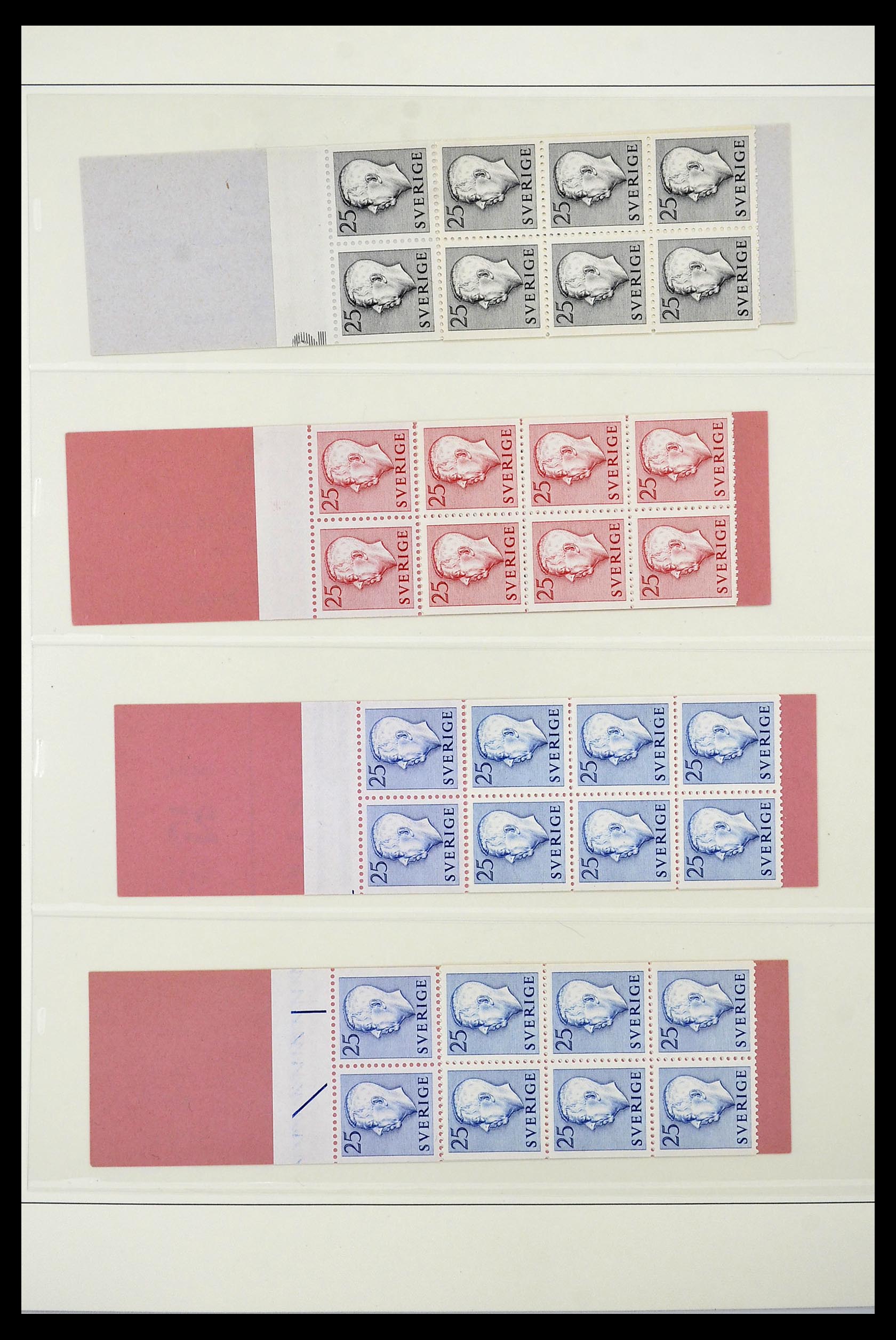 34760 192 - Postzegelverzameling 34760 Zweden postzegelboekjes 1945-1973.