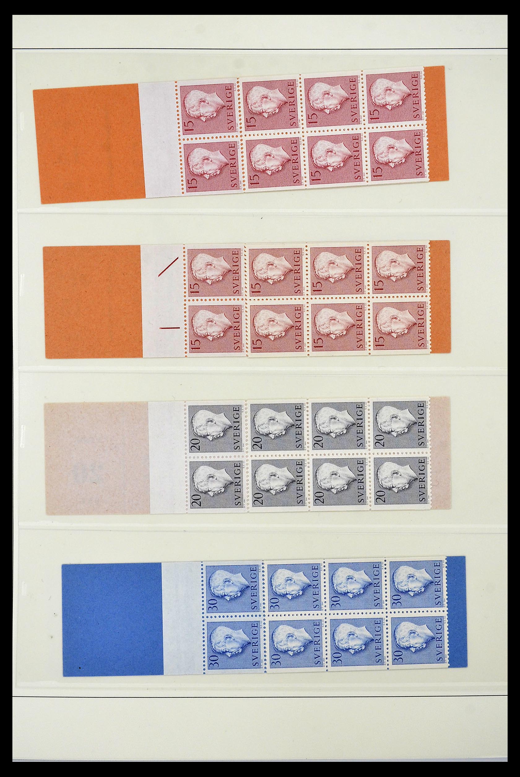 34760 193 - Postzegelverzameling 34760 Zweden postzegelboekjes 1945-1973.