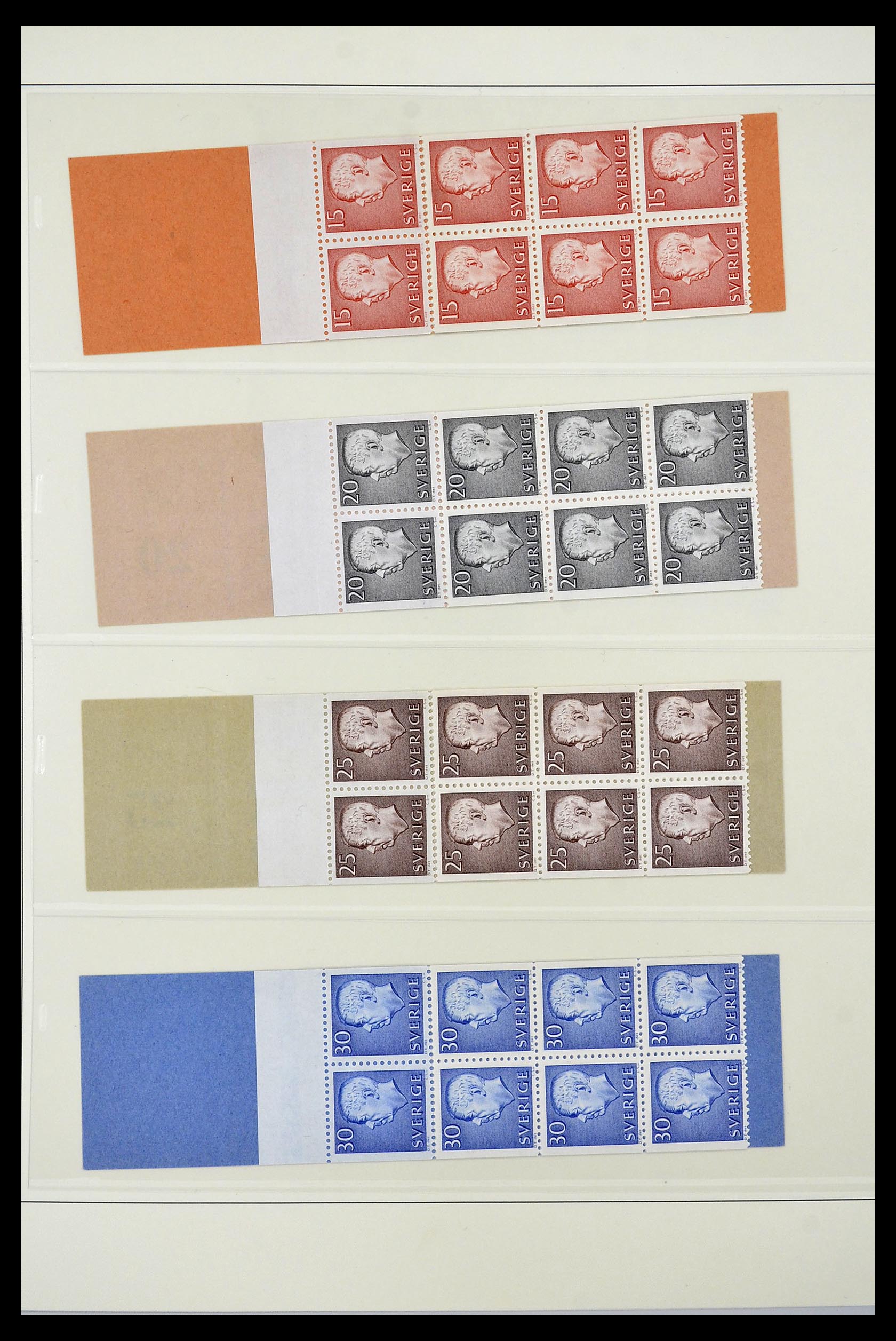 34760 194 - Postzegelverzameling 34760 Zweden postzegelboekjes 1945-1973.