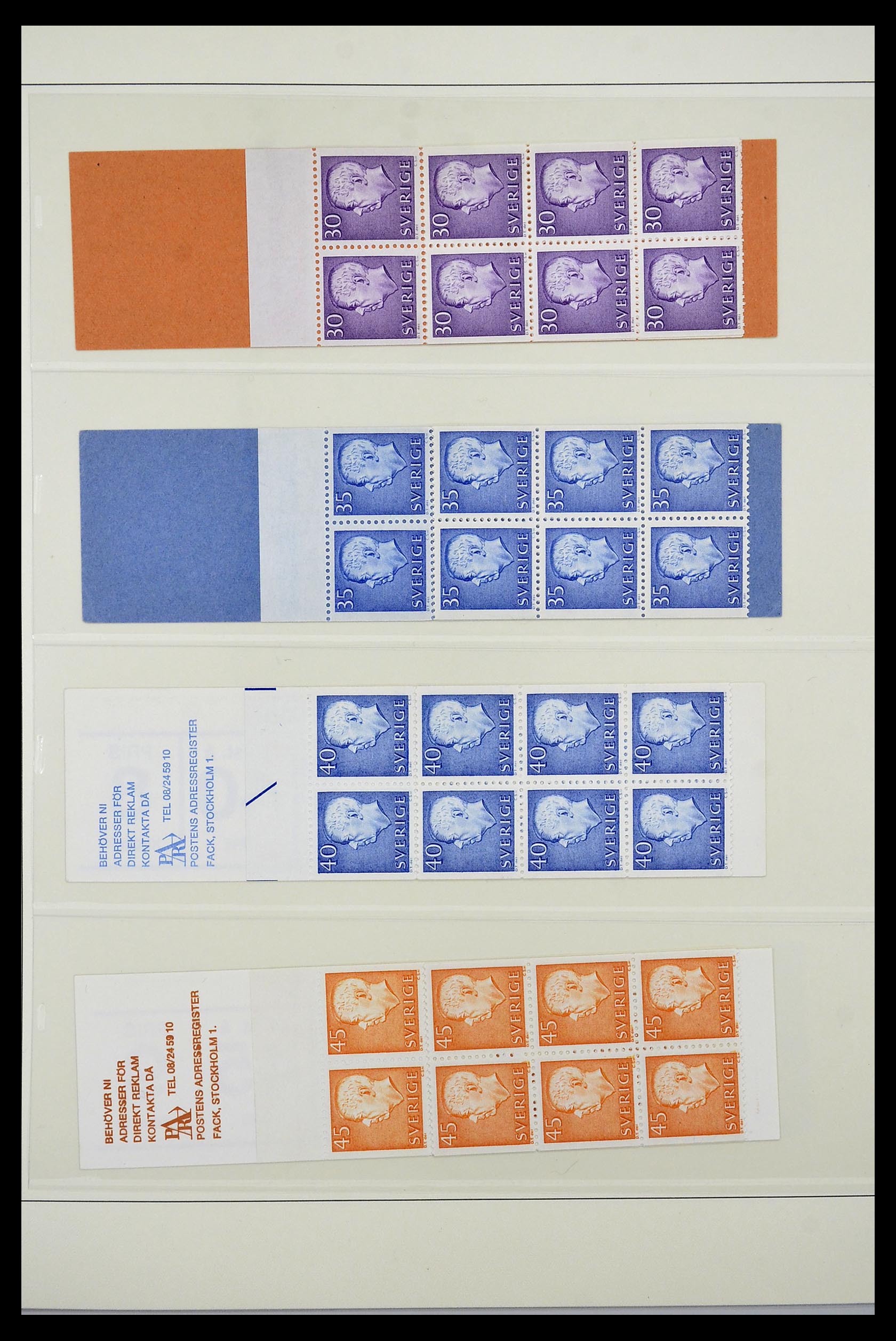 34760 195 - Postzegelverzameling 34760 Zweden postzegelboekjes 1945-1973.