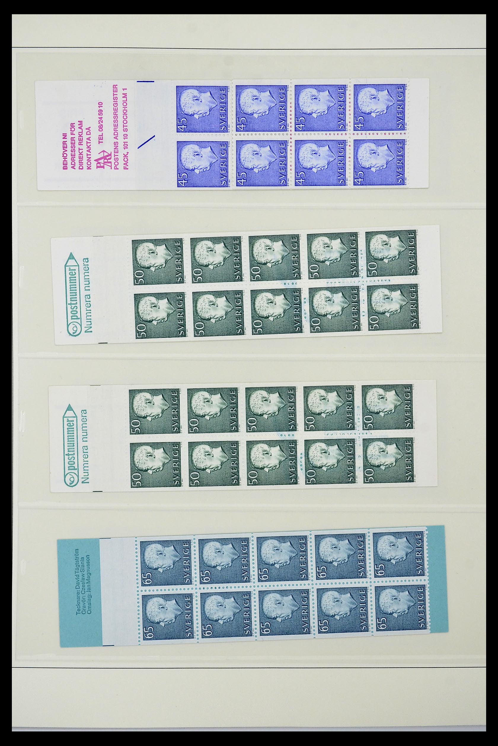34760 196 - Postzegelverzameling 34760 Zweden postzegelboekjes 1945-1973.