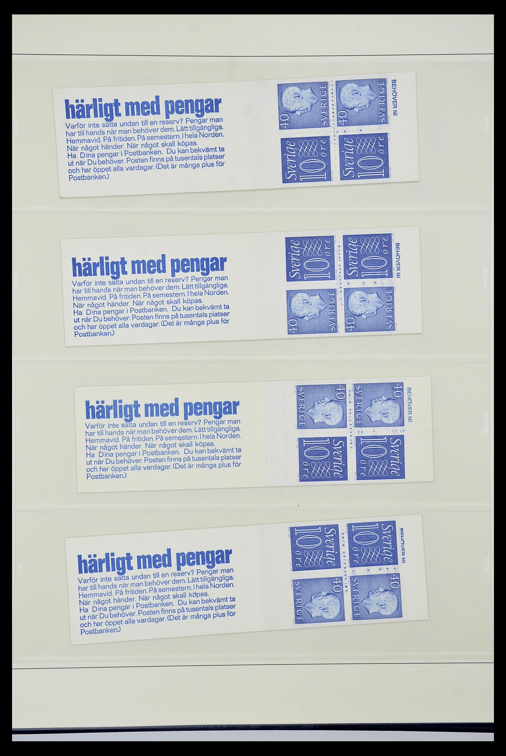 34760 214 - Postzegelverzameling 34760 Zweden postzegelboekjes 1945-1973.