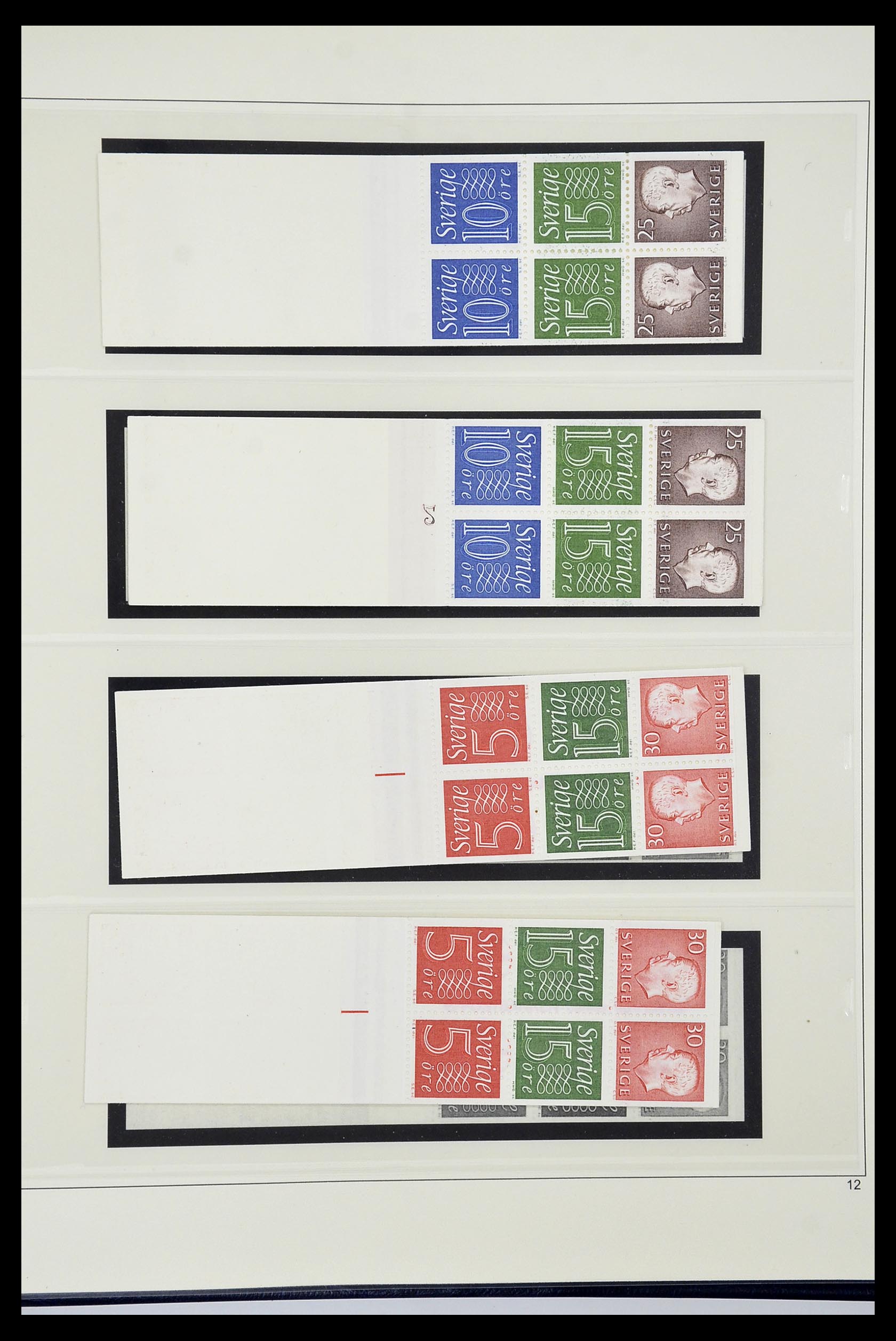 34760 217 - Postzegelverzameling 34760 Zweden postzegelboekjes 1945-1973.