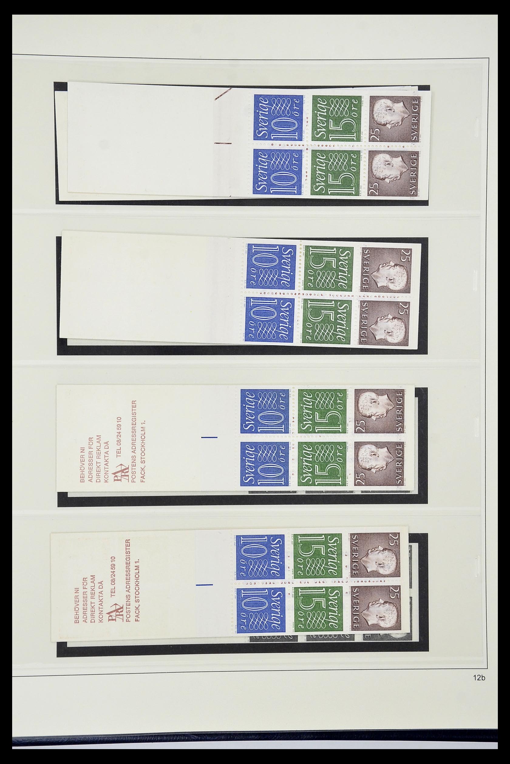 34760 219 - Postzegelverzameling 34760 Zweden postzegelboekjes 1945-1973.