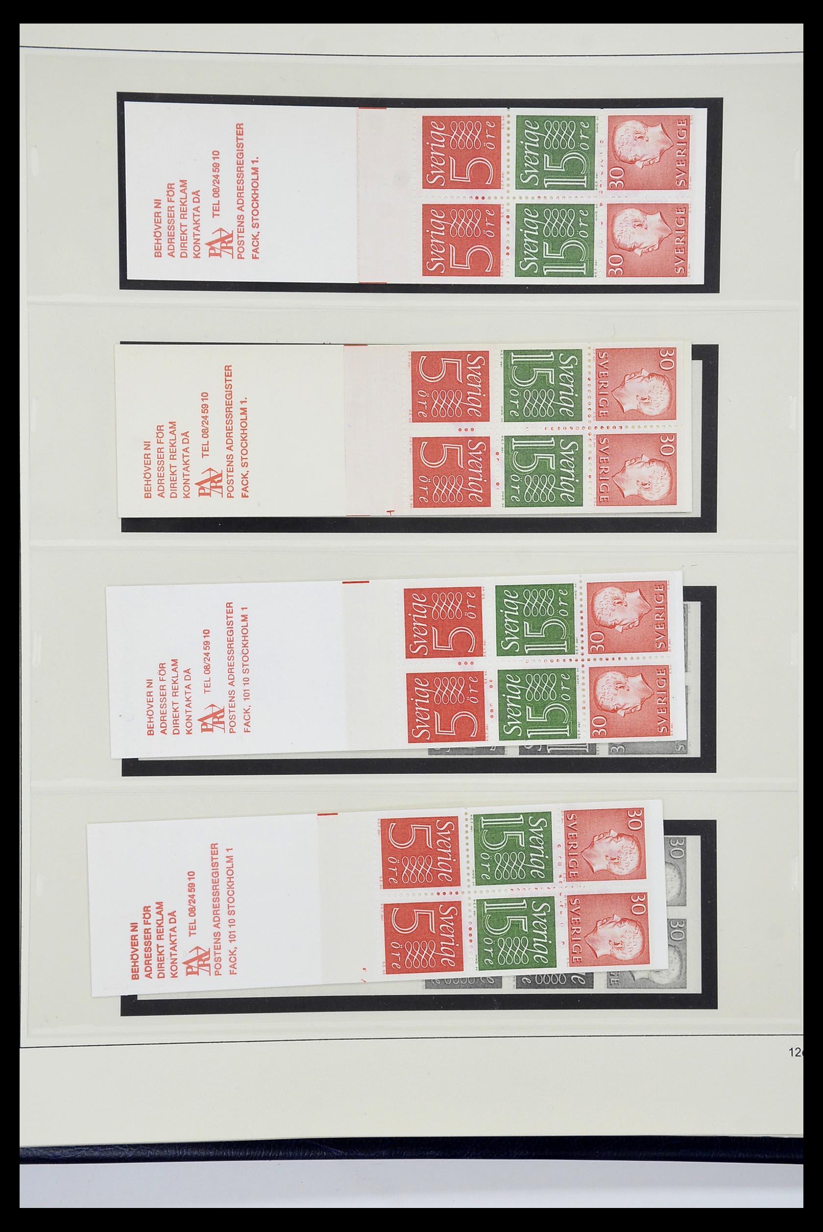 34760 222 - Stamp Collection 34760 Sweden stamp booklets 1945-1973.