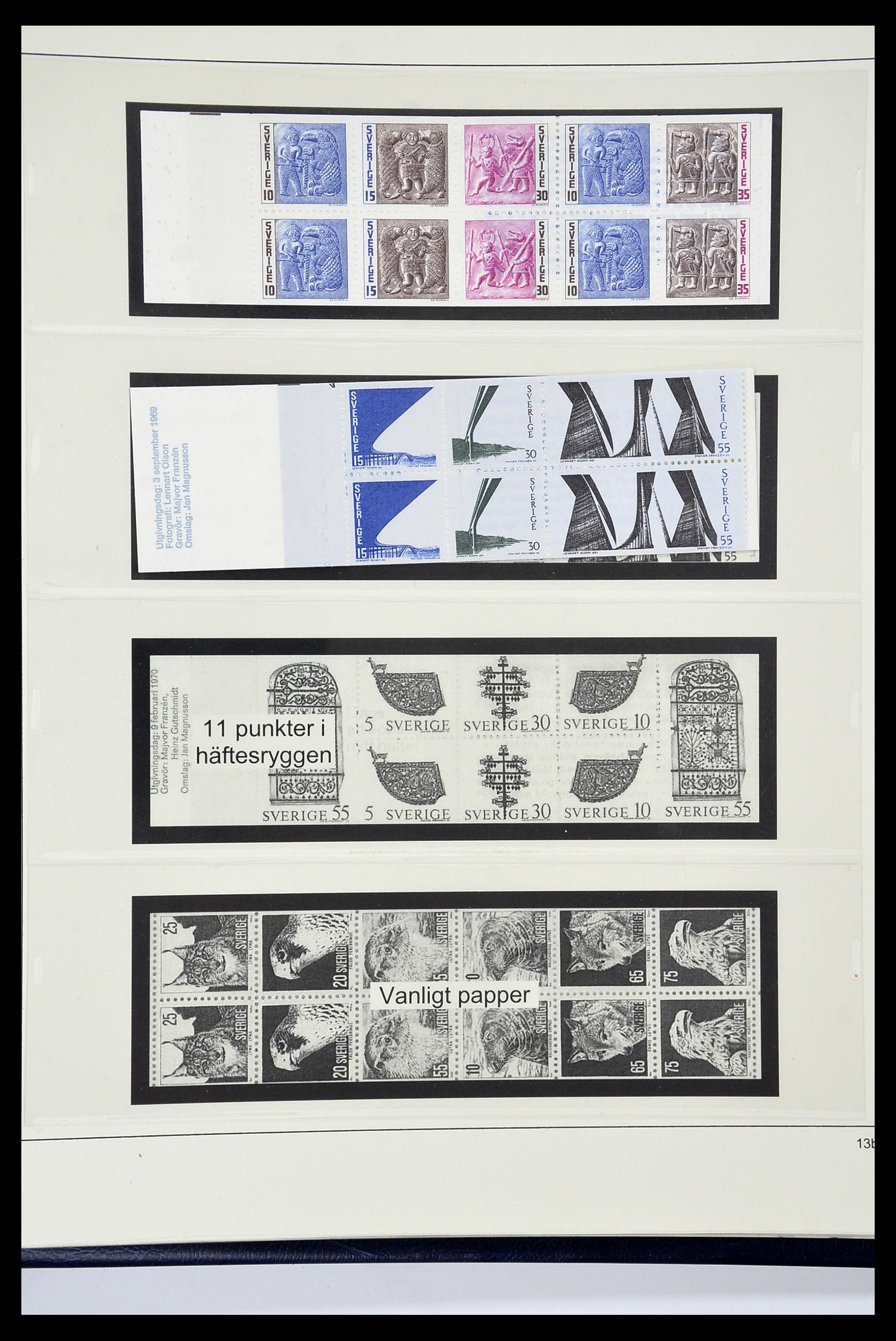 34760 224 - Stamp Collection 34760 Sweden stamp booklets 1945-1973.