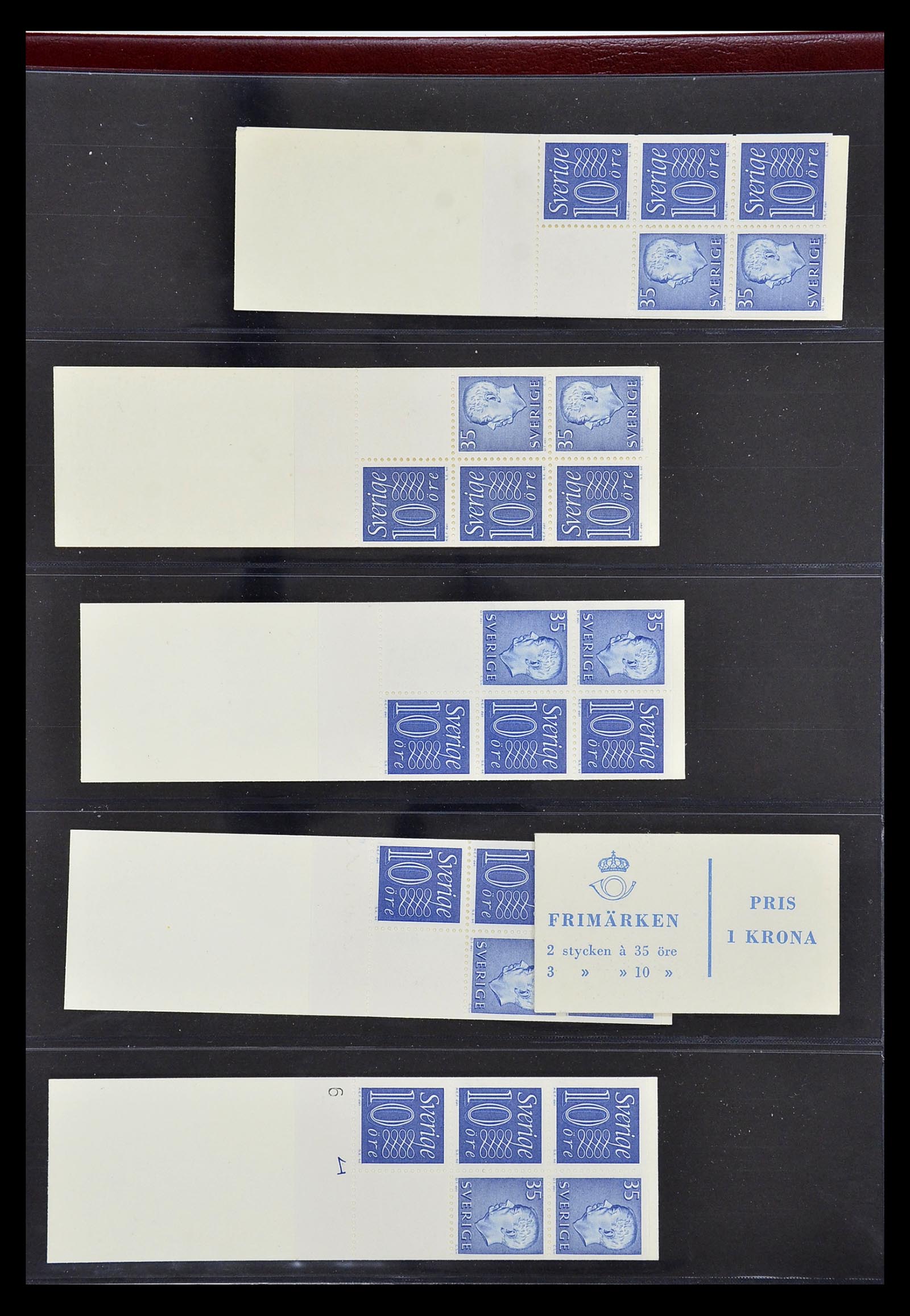 34760 225 - Postzegelverzameling 34760 Zweden postzegelboekjes 1945-1973.