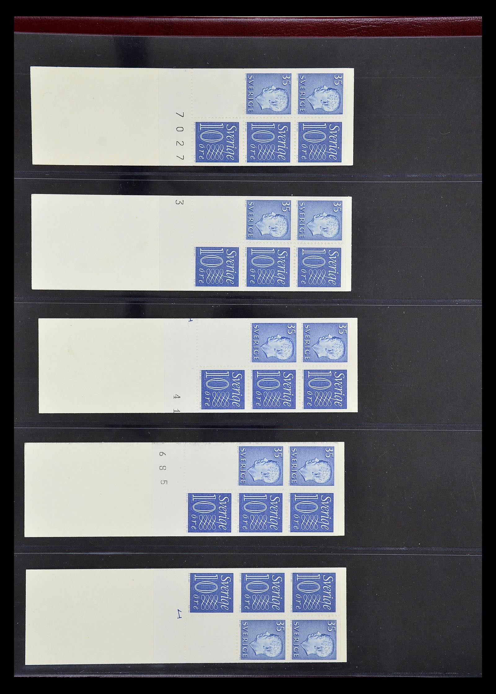 34760 227 - Postzegelverzameling 34760 Zweden postzegelboekjes 1945-1973.