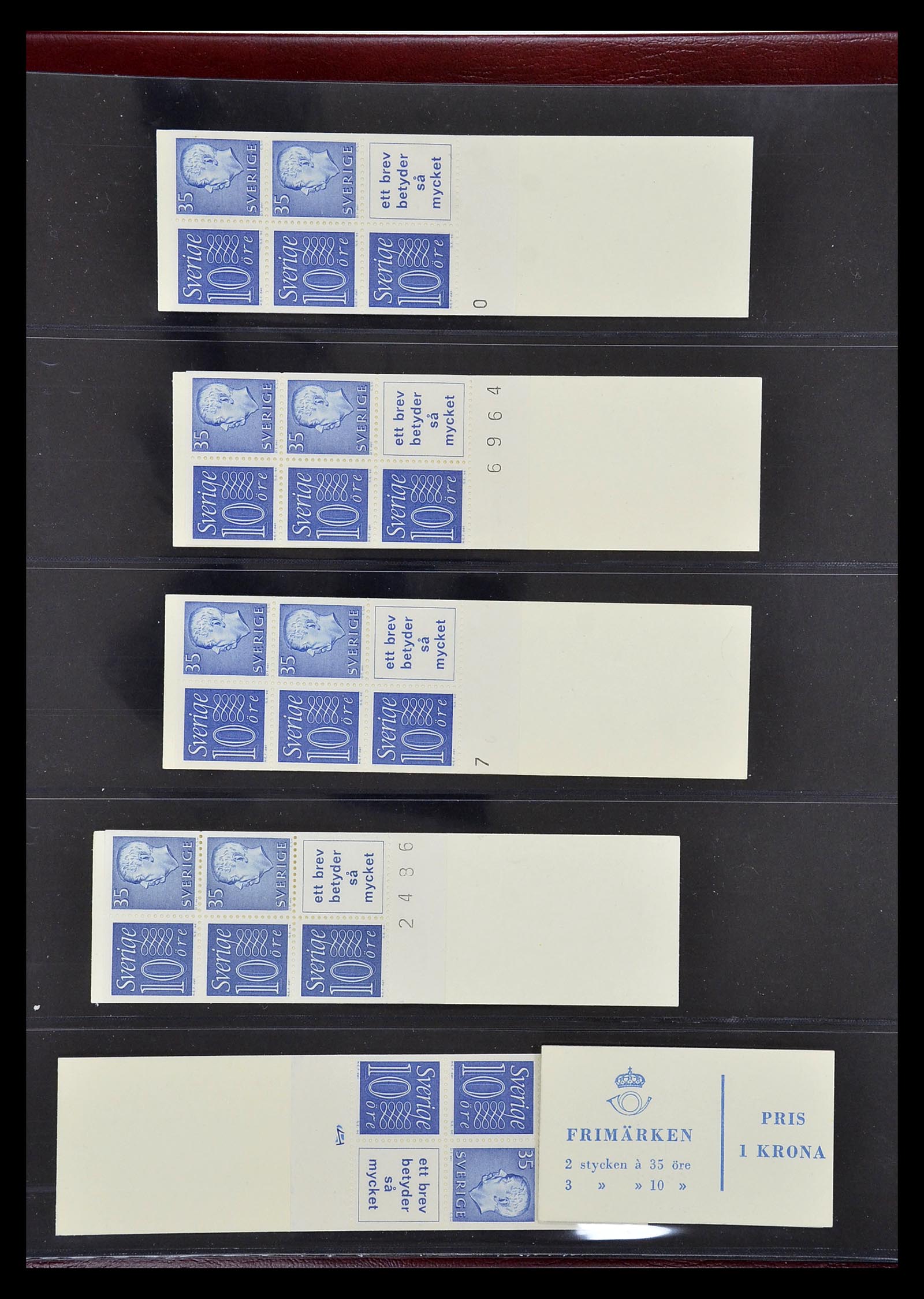 34760 232 - Postzegelverzameling 34760 Zweden postzegelboekjes 1945-1973.