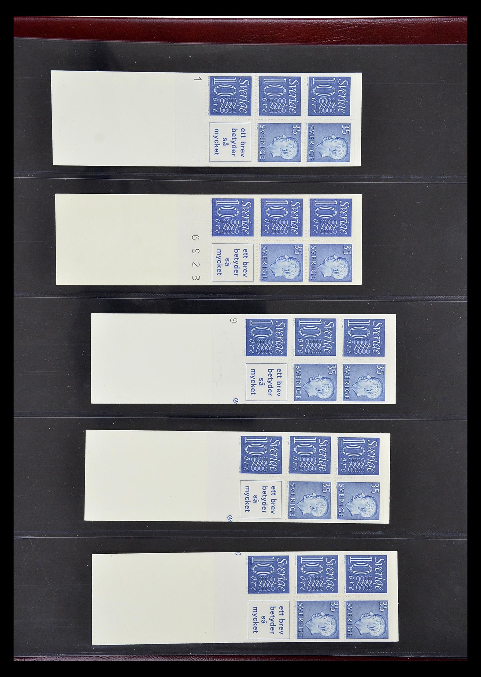 34760 233 - Stamp Collection 34760 Sweden stamp booklets 1945-1973.