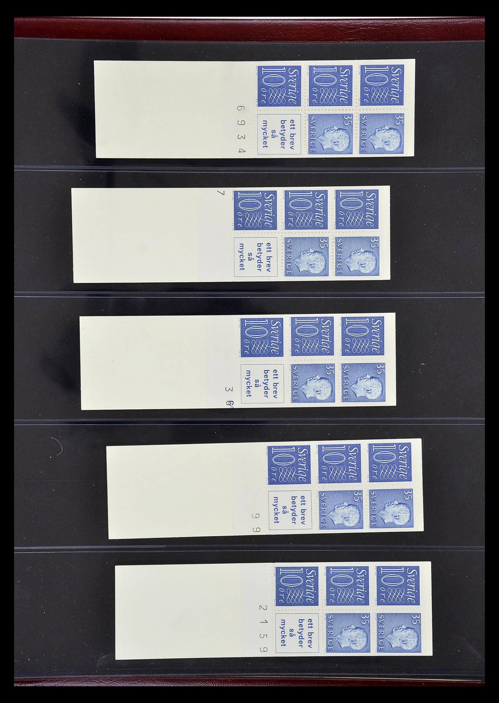 34760 234 - Stamp Collection 34760 Sweden stamp booklets 1945-1973.