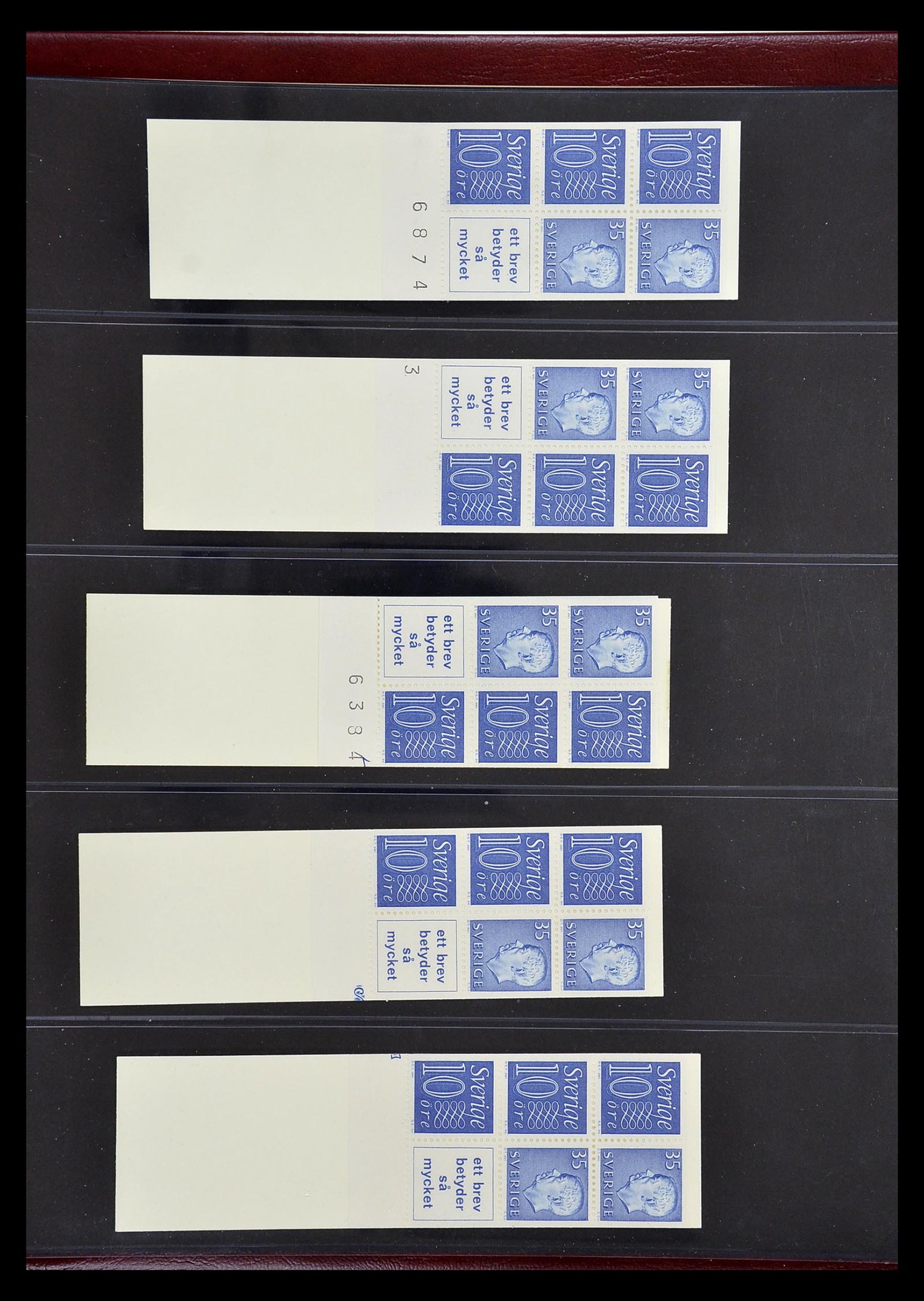 34760 235 - Stamp Collection 34760 Sweden stamp booklets 1945-1973.