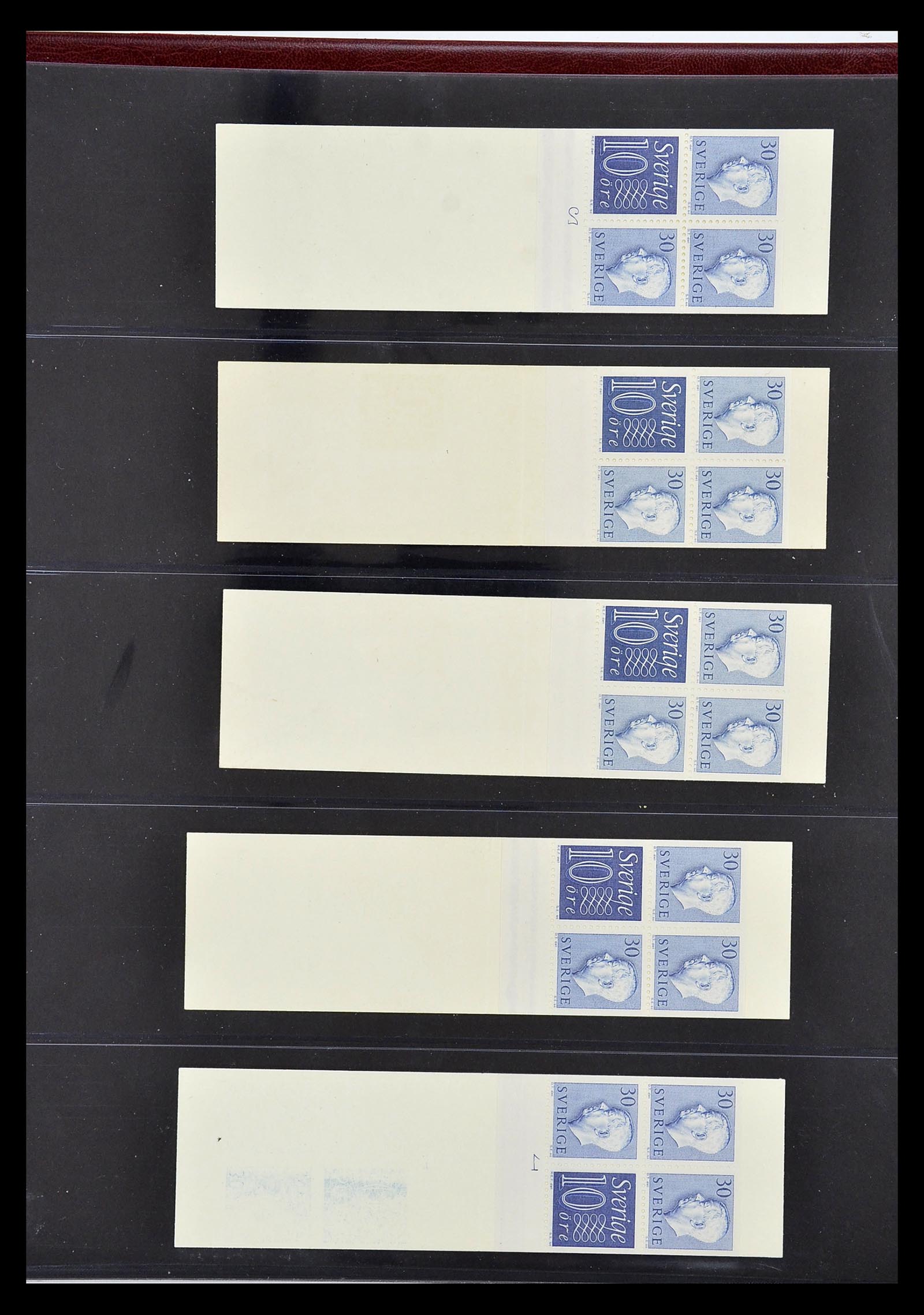 34760 239 - Postzegelverzameling 34760 Zweden postzegelboekjes 1945-1973.