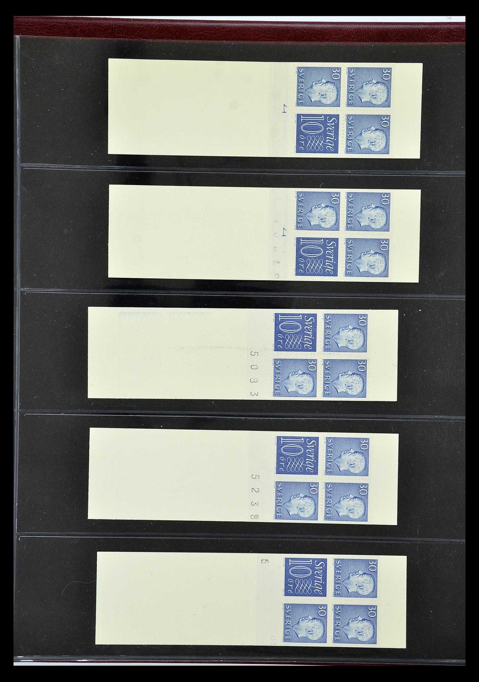 34760 247 - Postzegelverzameling 34760 Zweden postzegelboekjes 1945-1973.