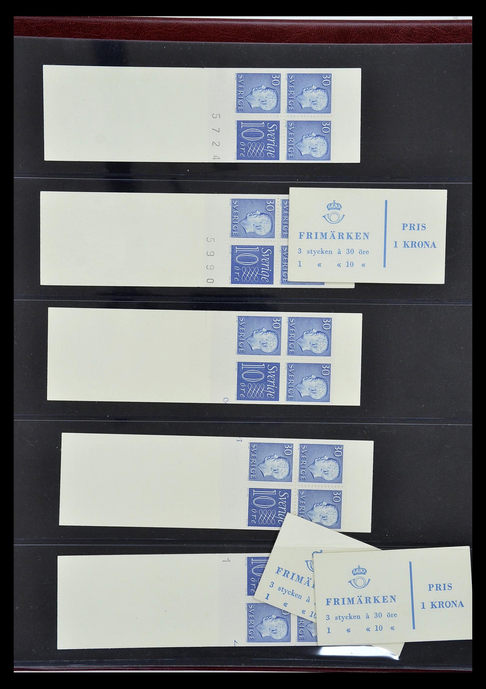 34760 249 - Postzegelverzameling 34760 Zweden postzegelboekjes 1945-1973.