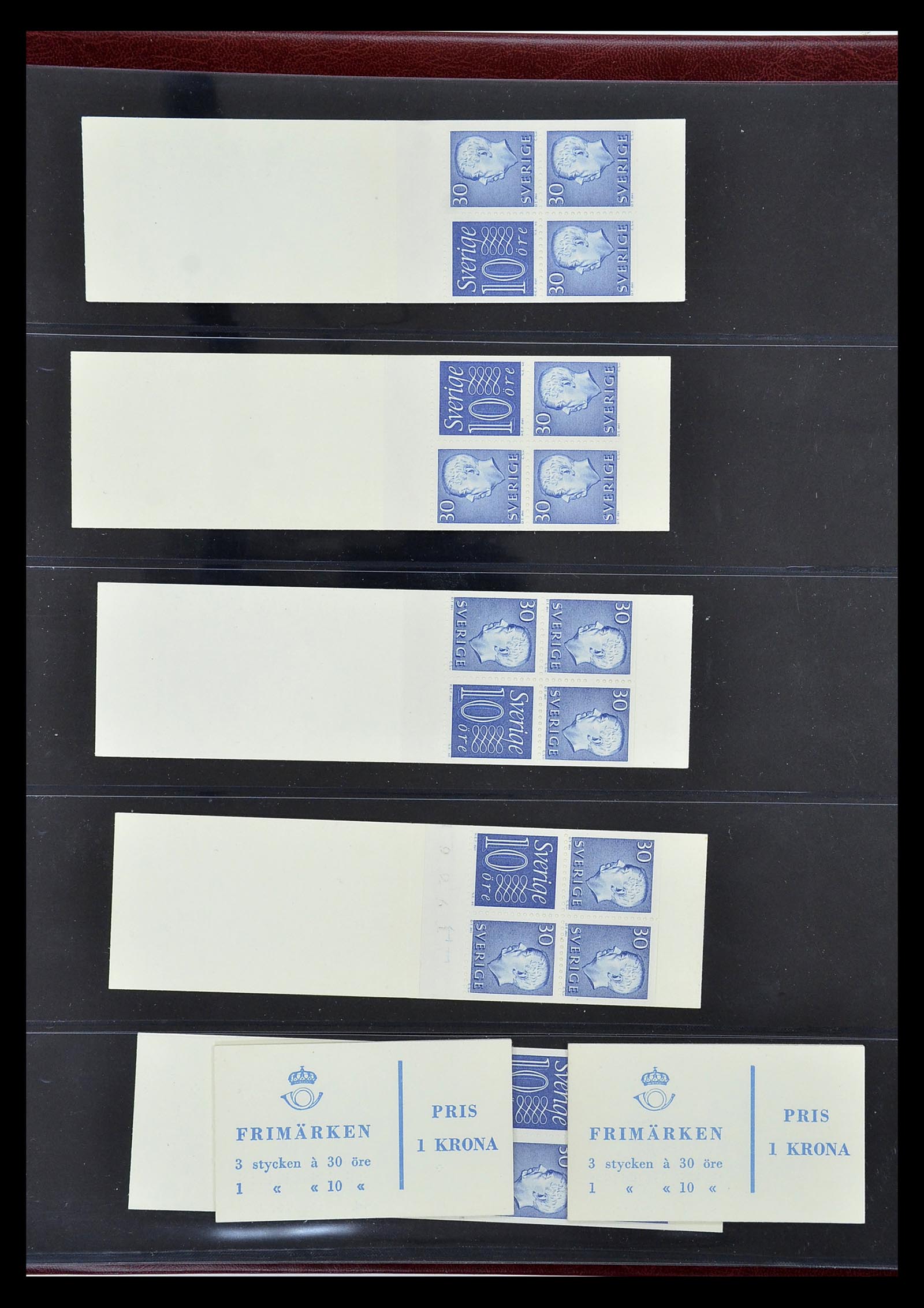 34760 250 - Postzegelverzameling 34760 Zweden postzegelboekjes 1945-1973.