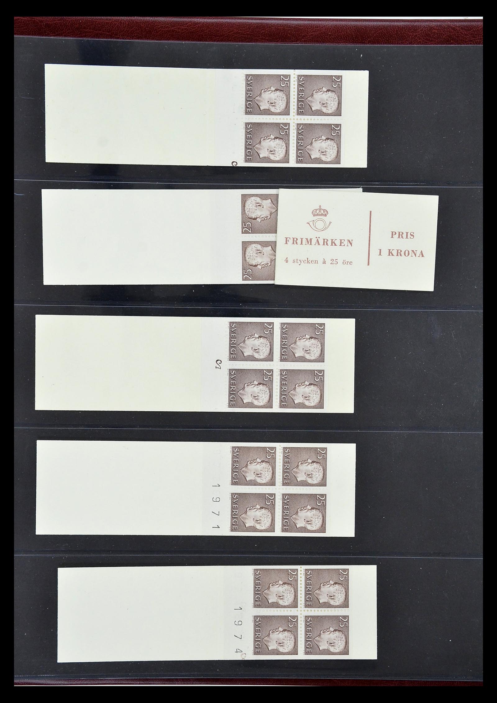 34760 251 - Postzegelverzameling 34760 Zweden postzegelboekjes 1945-1973.