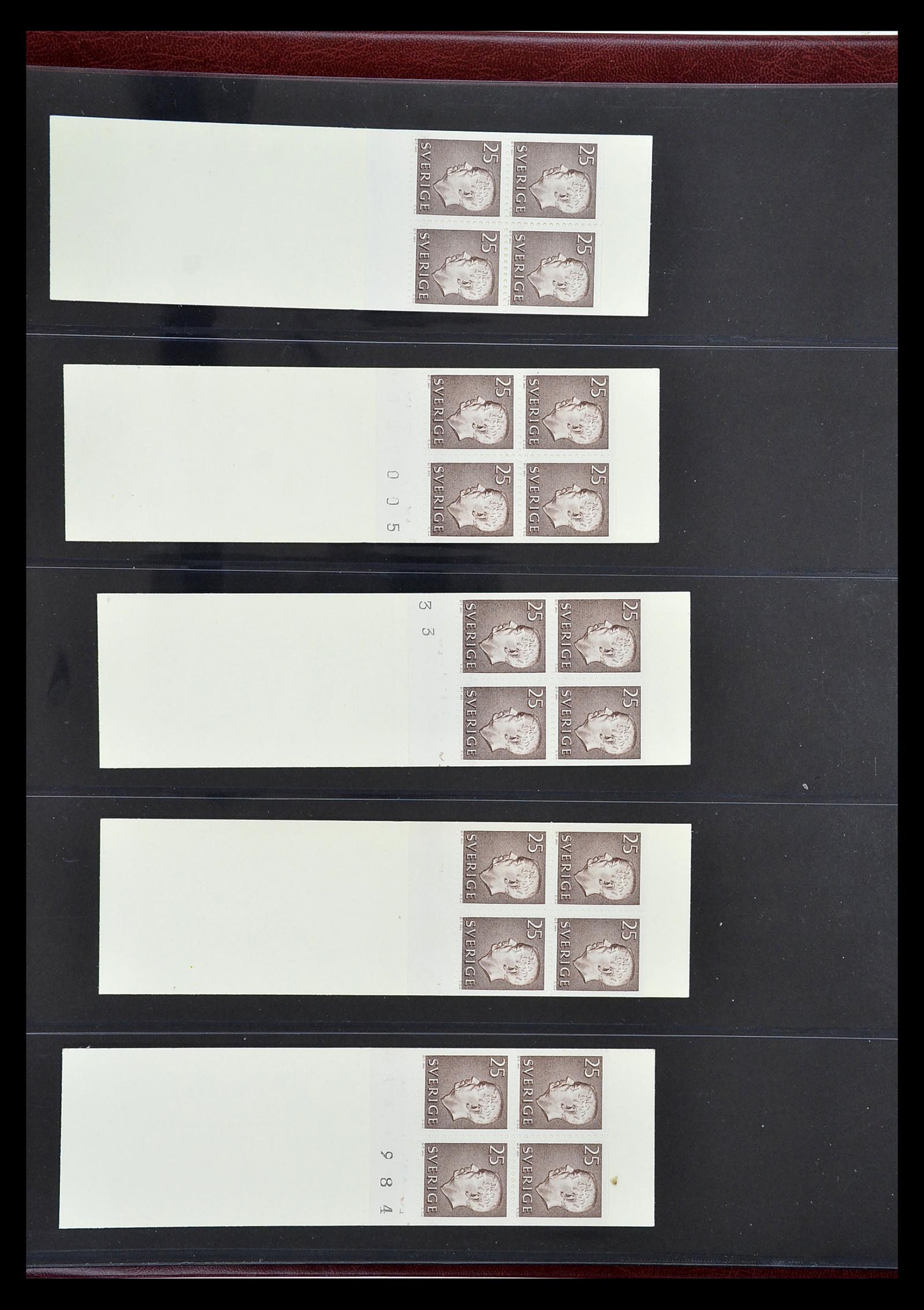 34760 252 - Postzegelverzameling 34760 Zweden postzegelboekjes 1945-1973.