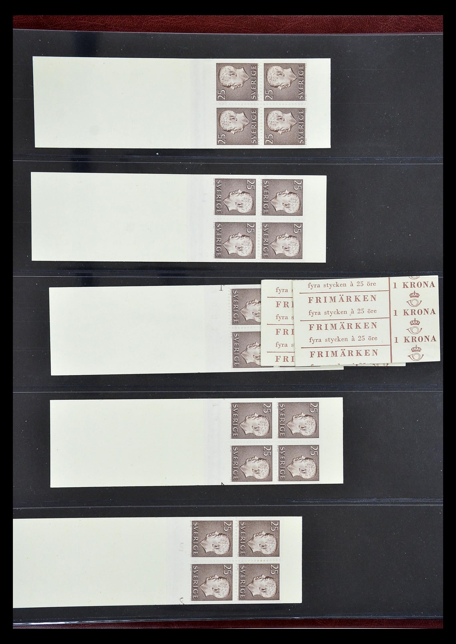 34760 253 - Stamp Collection 34760 Sweden stamp booklets 1945-1973.