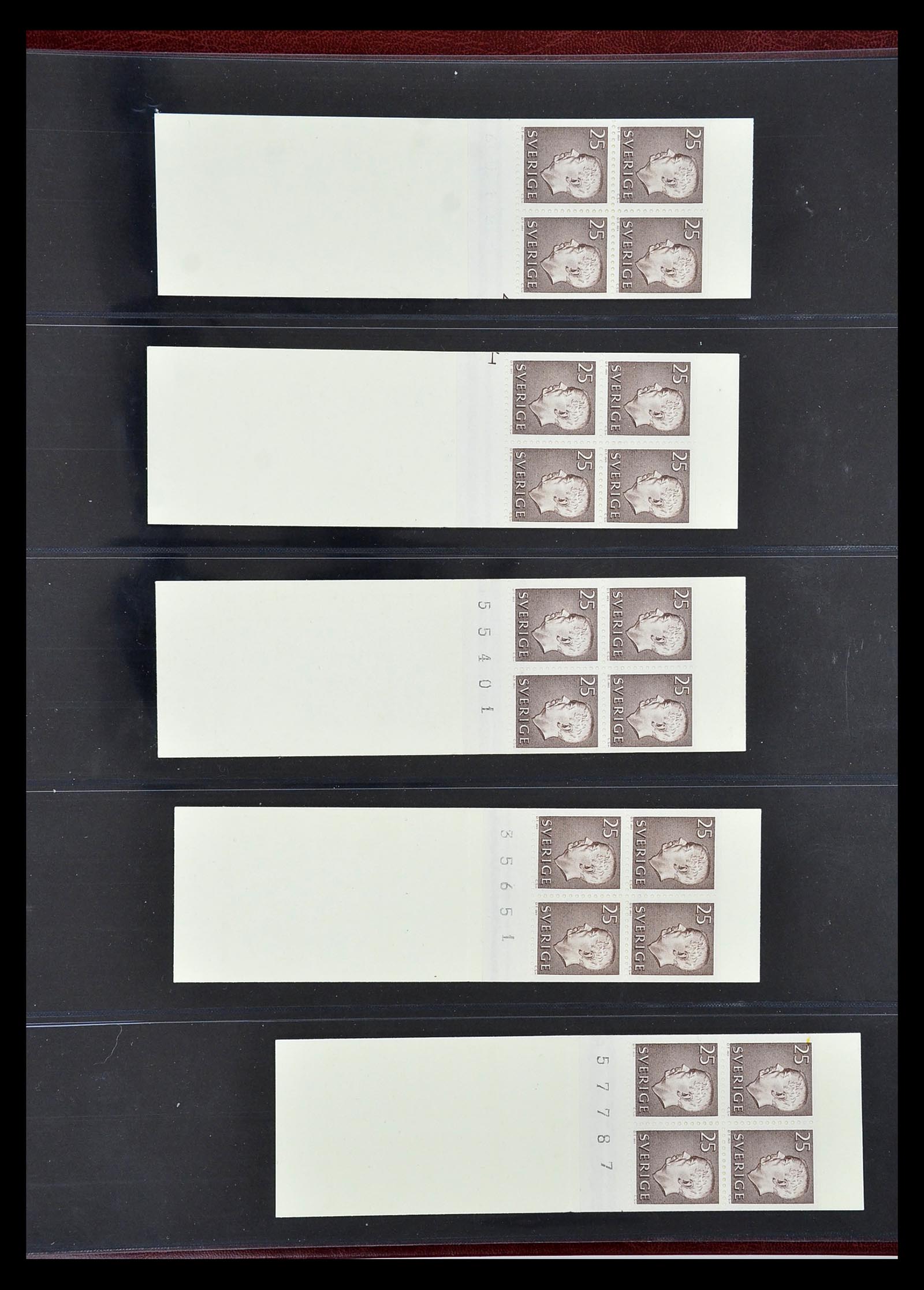 34760 254 - Postzegelverzameling 34760 Zweden postzegelboekjes 1945-1973.