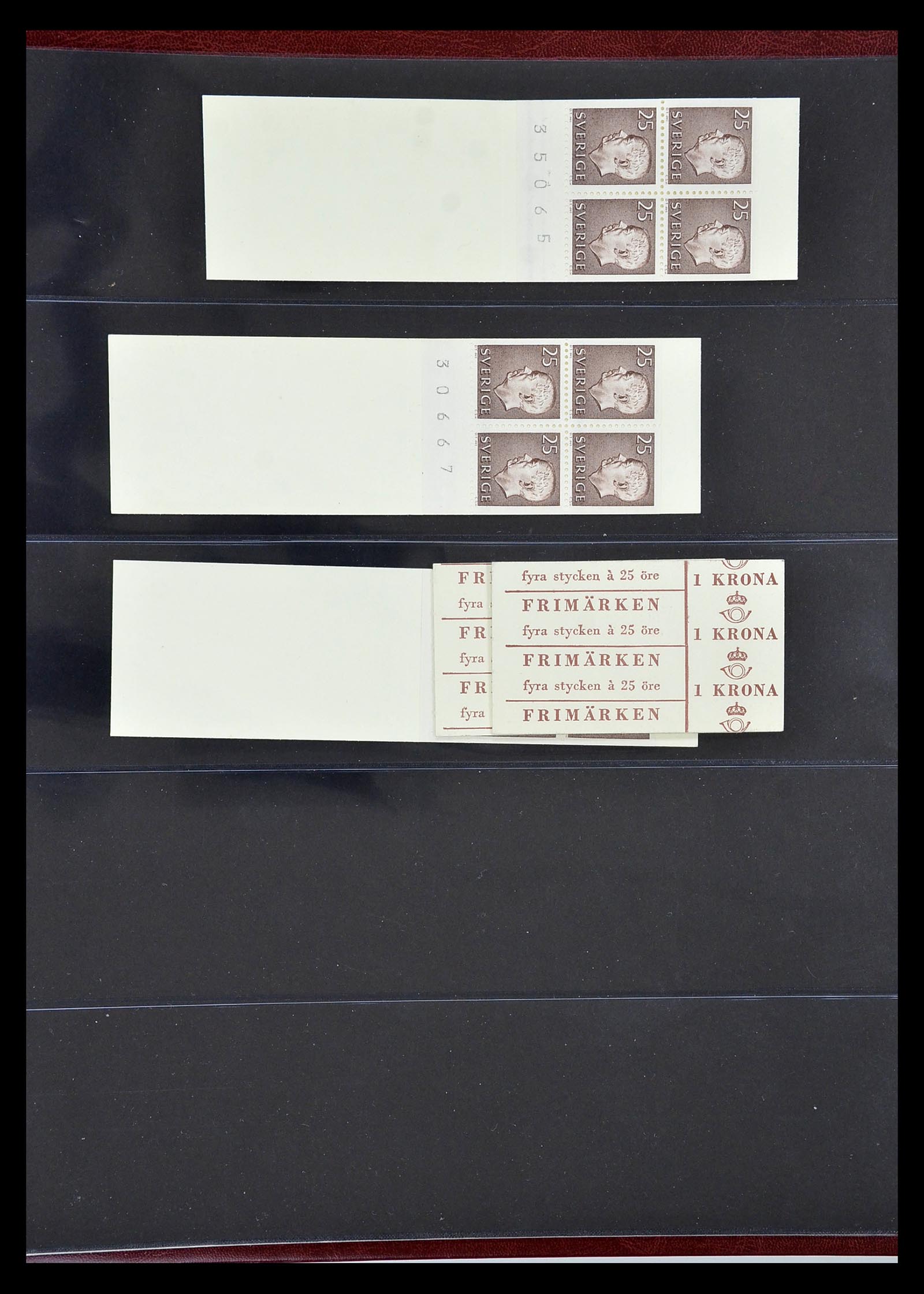 34760 256 - Postzegelverzameling 34760 Zweden postzegelboekjes 1945-1973.