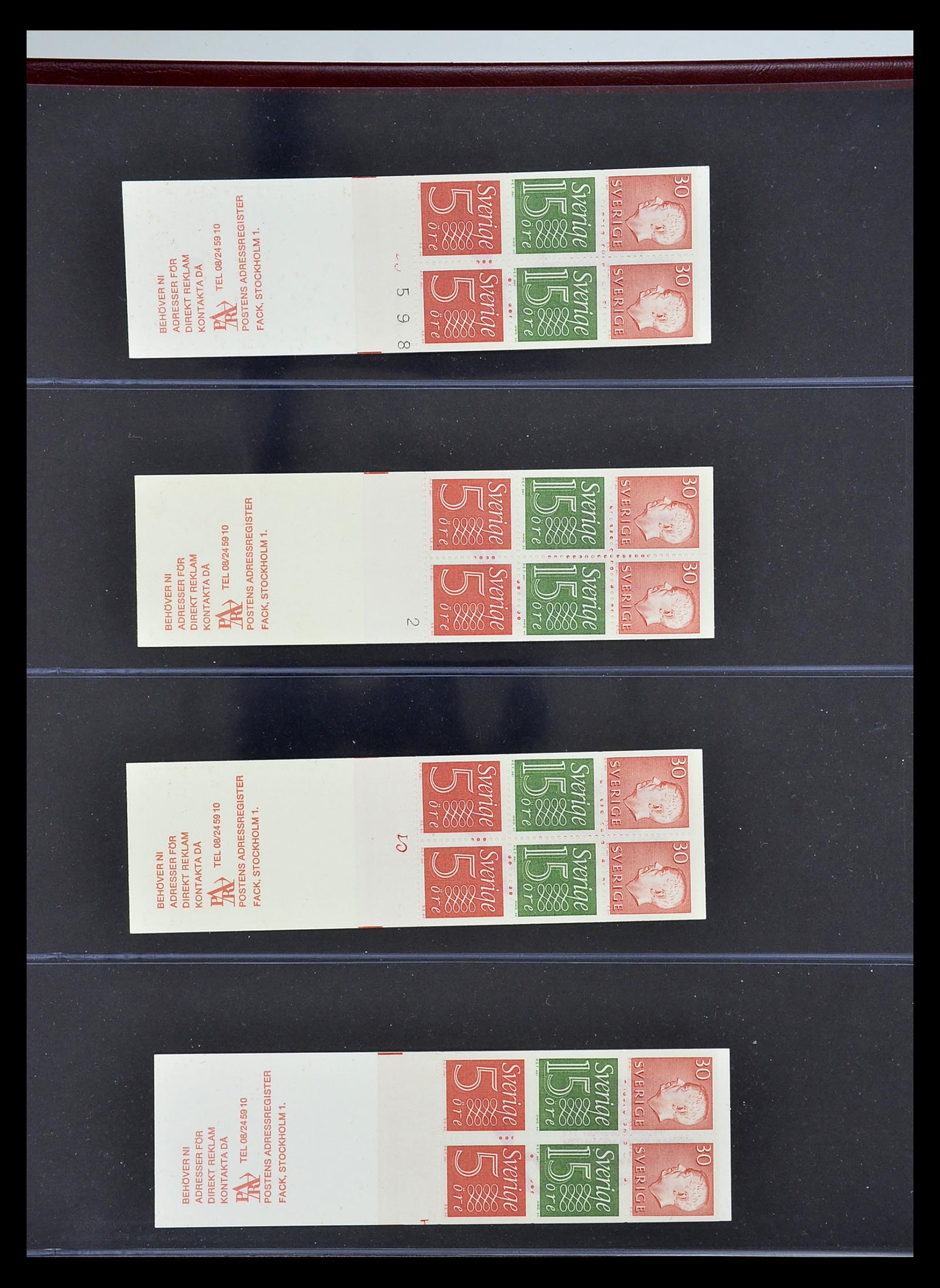 34760 265 - Stamp Collection 34760 Sweden stamp booklets 1945-1973.