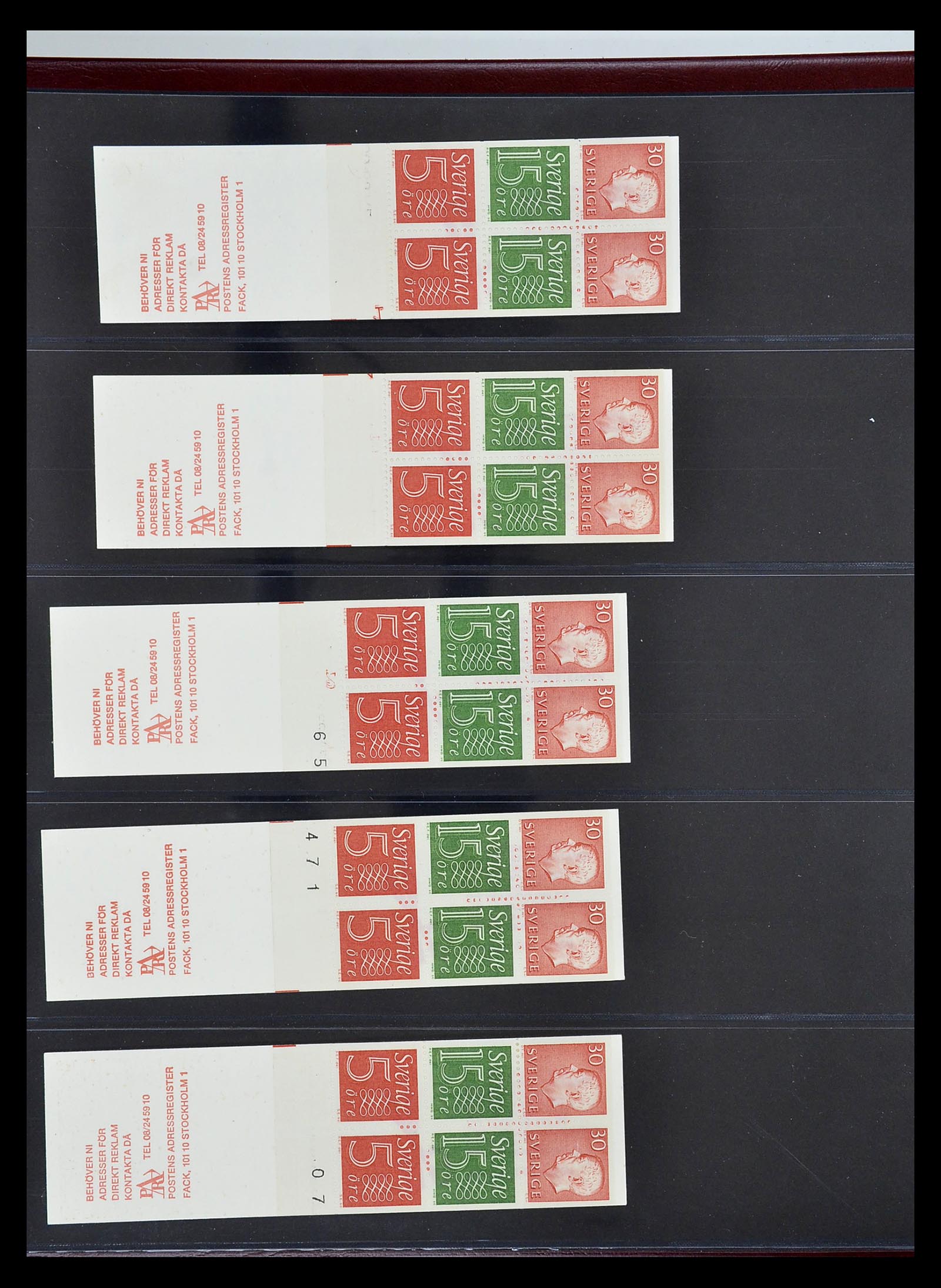 34760 267 - Stamp Collection 34760 Sweden stamp booklets 1945-1973.