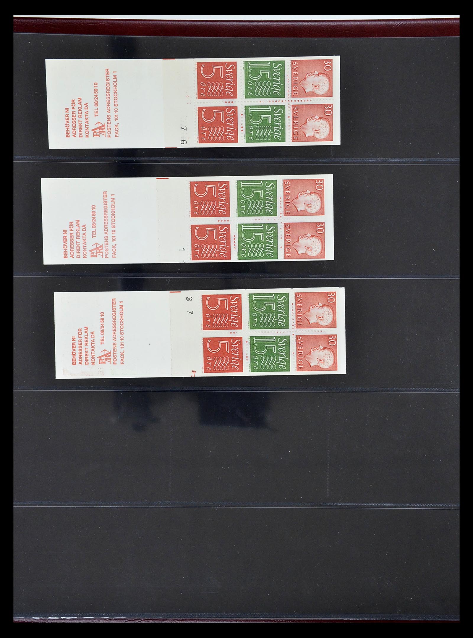 34760 268 - Stamp Collection 34760 Sweden stamp booklets 1945-1973.