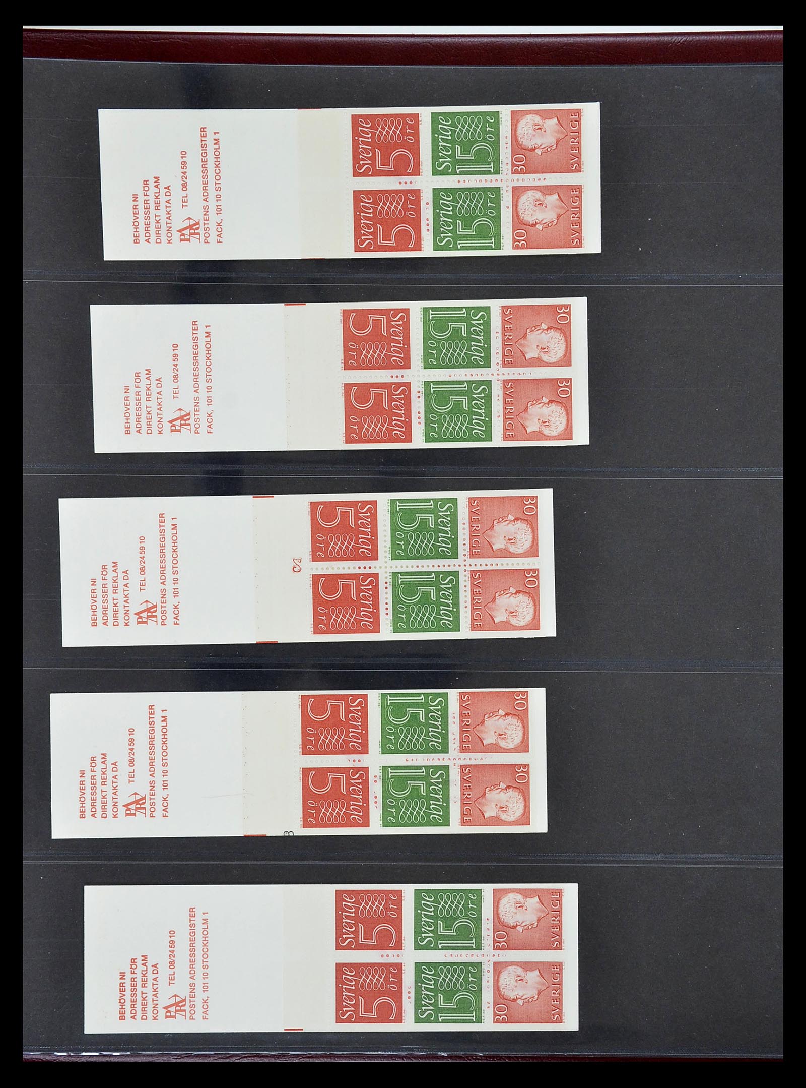 34760 269 - Stamp Collection 34760 Sweden stamp booklets 1945-1973.
