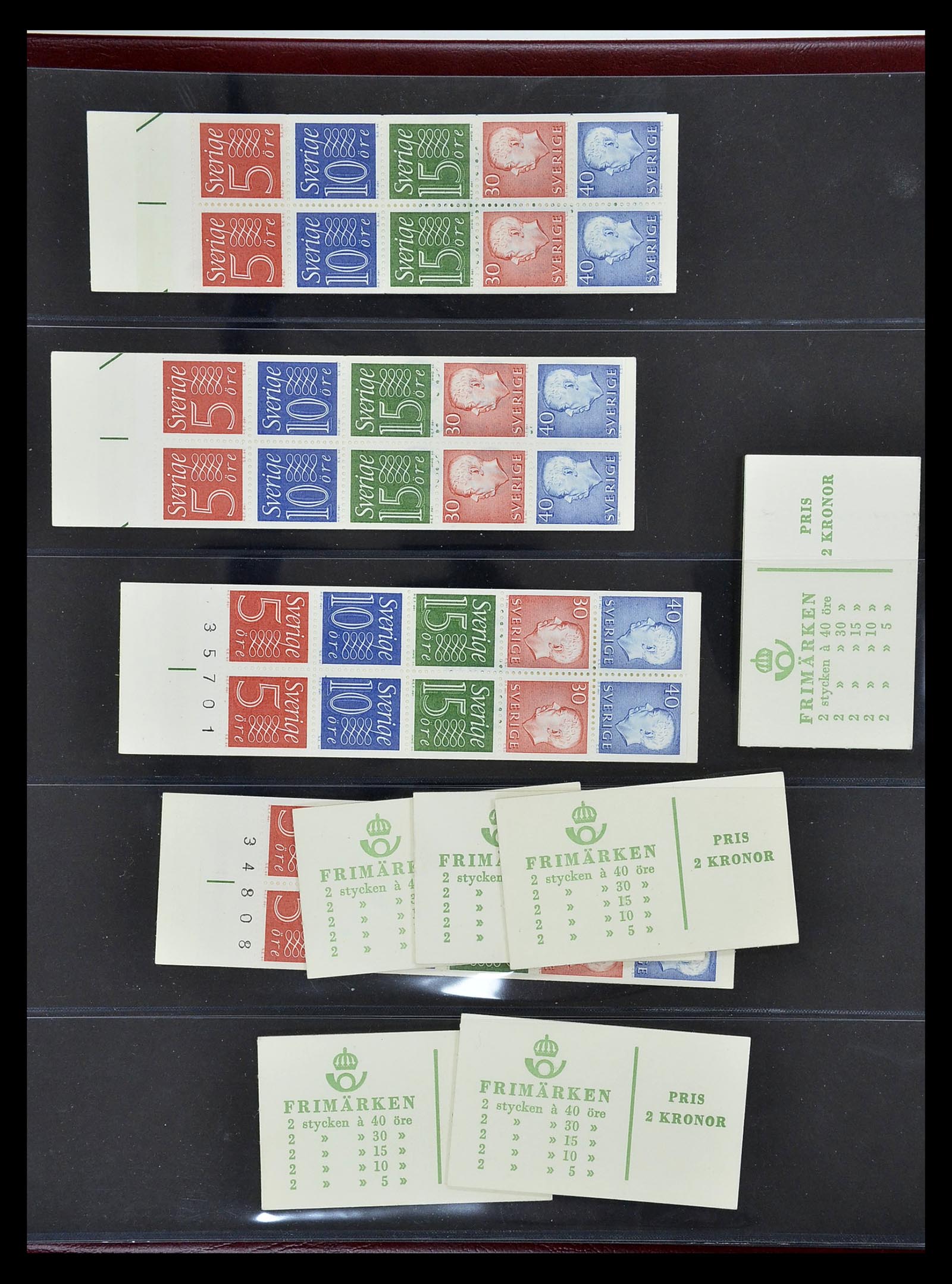 34760 270 - Postzegelverzameling 34760 Zweden postzegelboekjes 1945-1973.